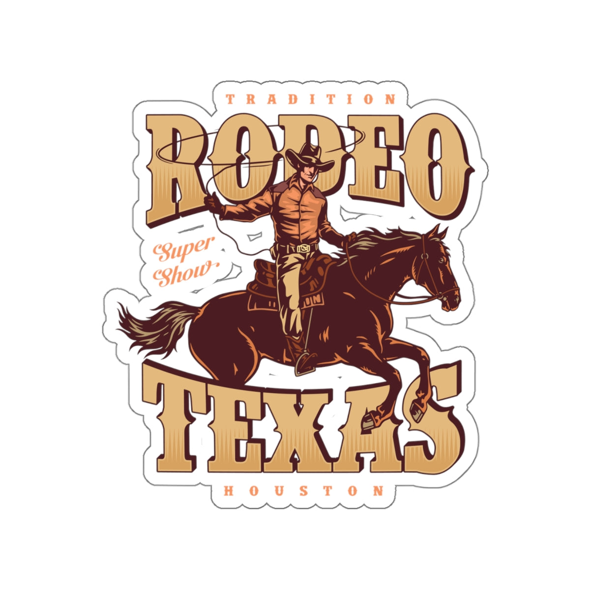 Die-cut stickers - Tradition Rodeo Super Show - Houston, Texas
