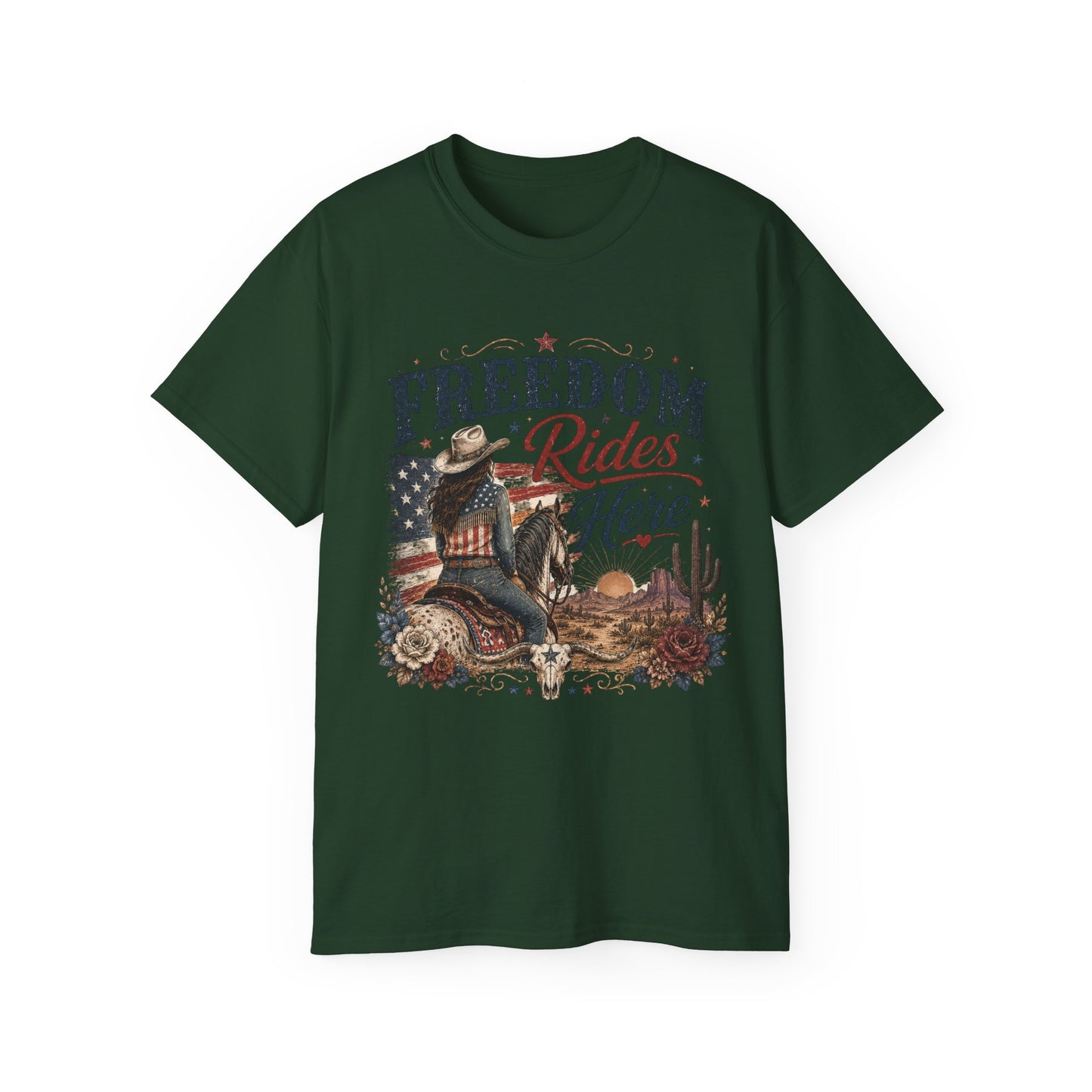 T-Shirt - Freedom Rides Here