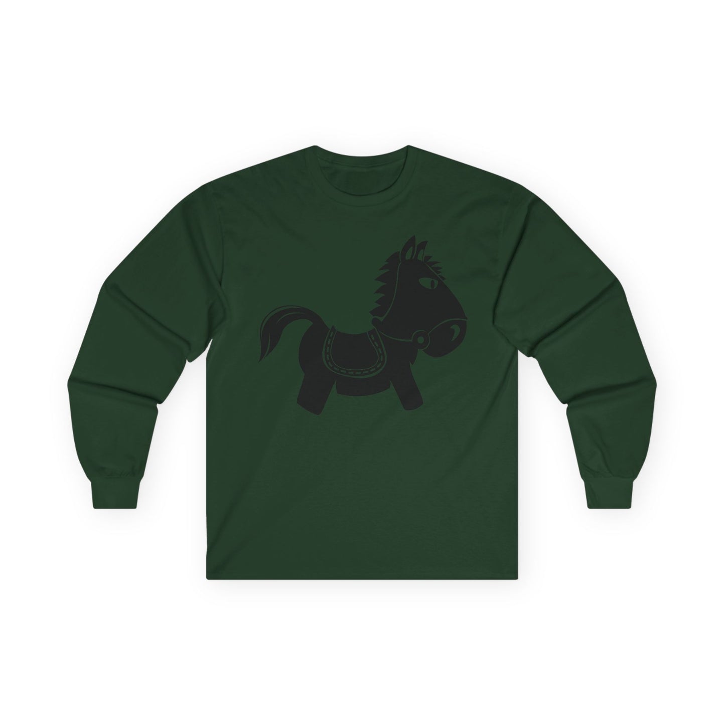 Unisex Ultra Cotton Long Sleeve Tee - Kids Rocking Horse X 300