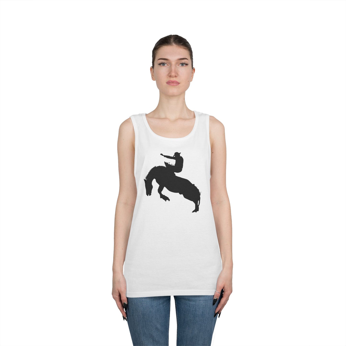 Unisex Heavy Cotton Tank Top - Augusta - Rodeo - Silhouette