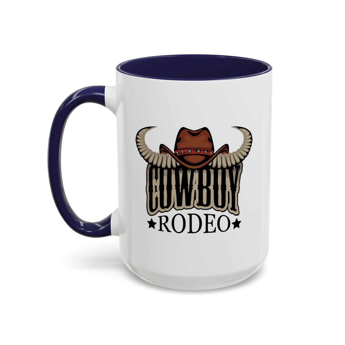 Accent Coffee Mug (11, 15oz) - Cowboy Rodeo - Horn