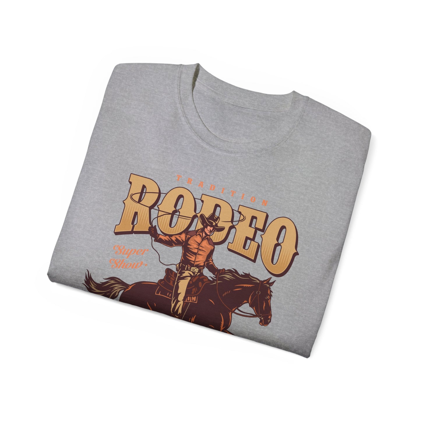 Western Rodeo Cowboy Tee - Fun Casual Shirt for Rodeo Fans, Gift for Country Lovers, Festival Outfit, Everyday Wear, Rodeo Apparel - Tradition Rodeo Super Show - Houston, Texas