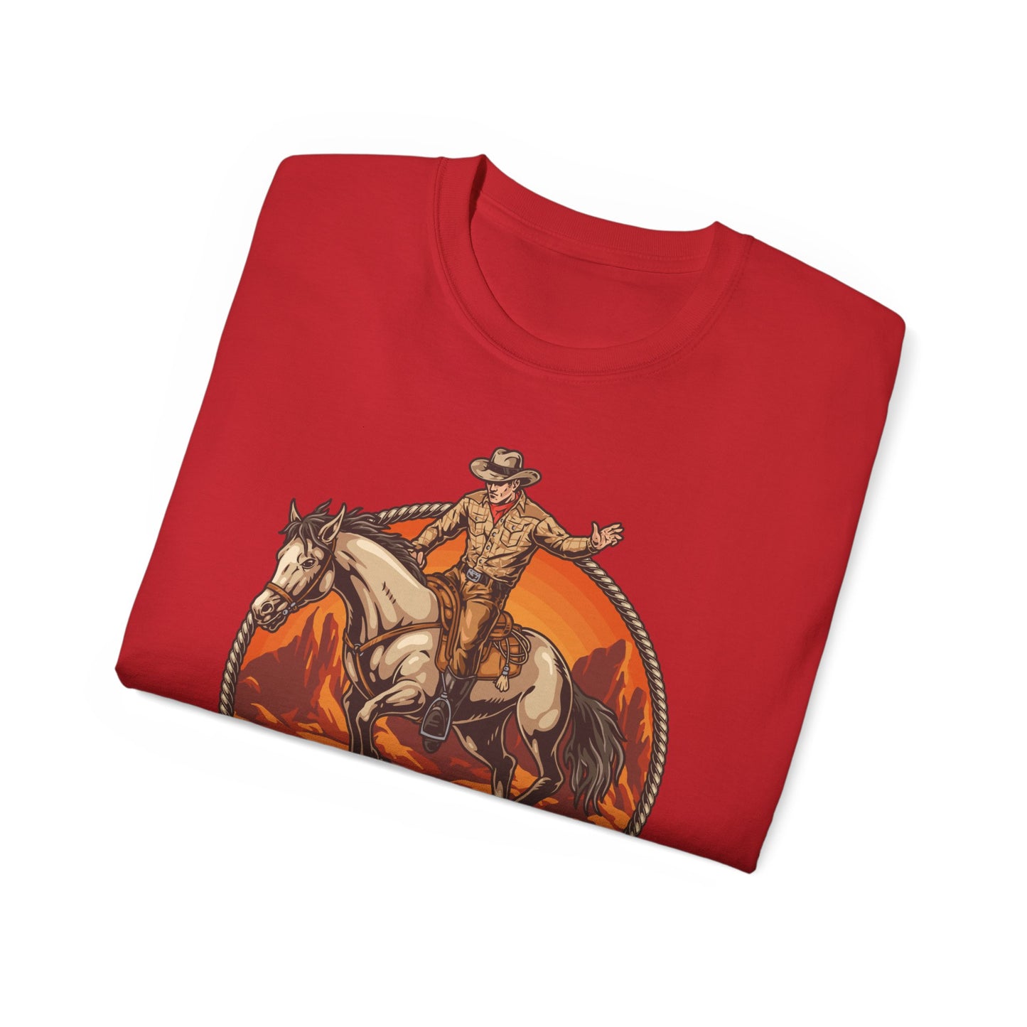Western Rodeo Cowboy Tee - Fun Casual Shirt for Rodeo Fans, Gift for Country Lovers, Festival Outfit, Everyday Wear, Rodeo Apparel - Rodeo Cowboy - Texas