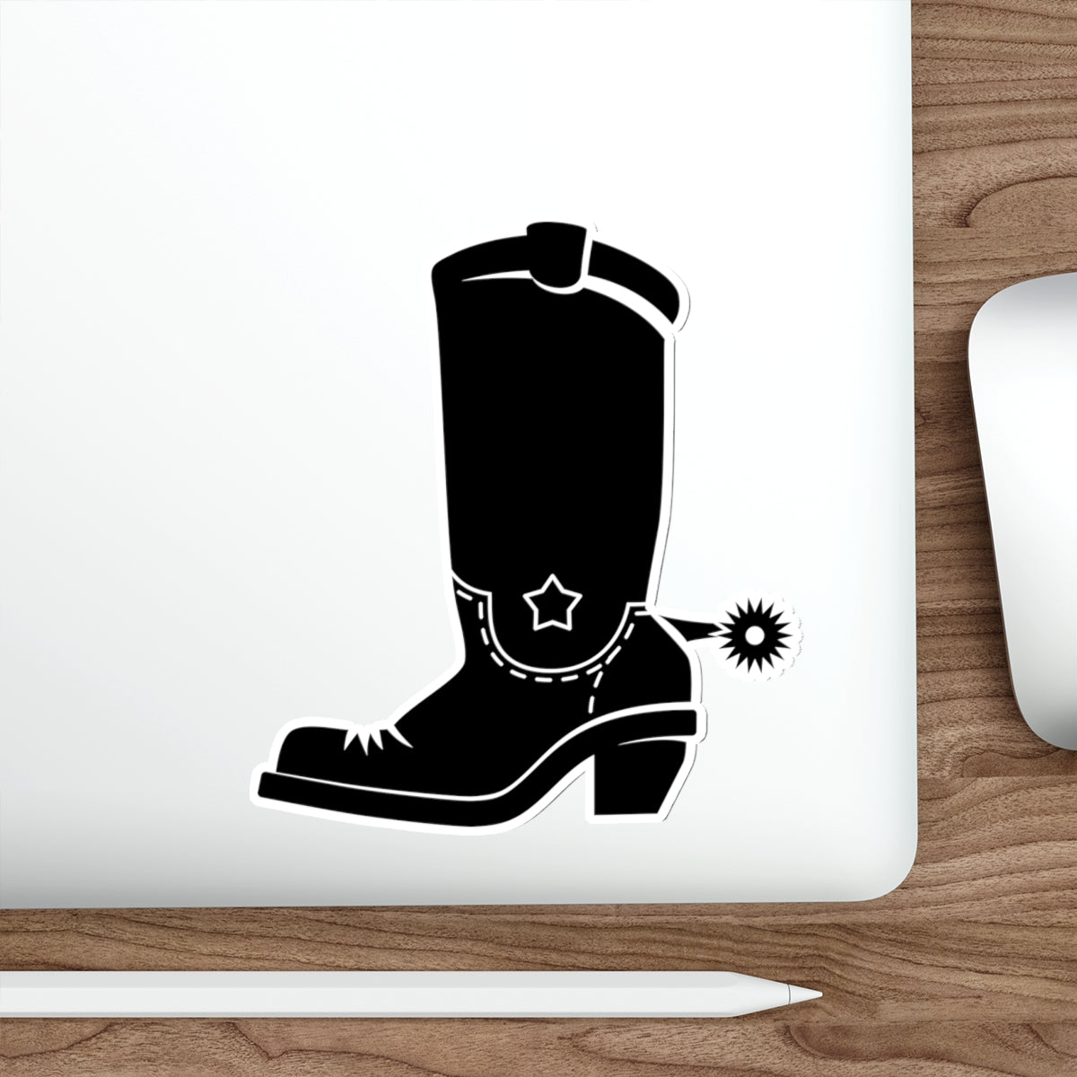 Die-cut stickers - Western Boot with Spur X 300