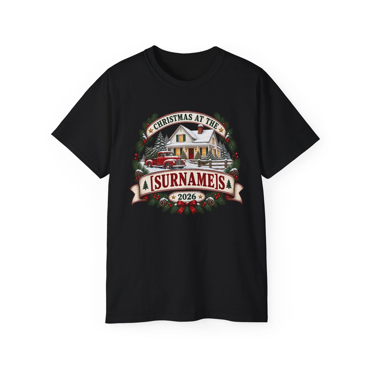 Unisex Ultra Cotton Tee - Vintage farmhouse Christmas 2026 - Free Customization