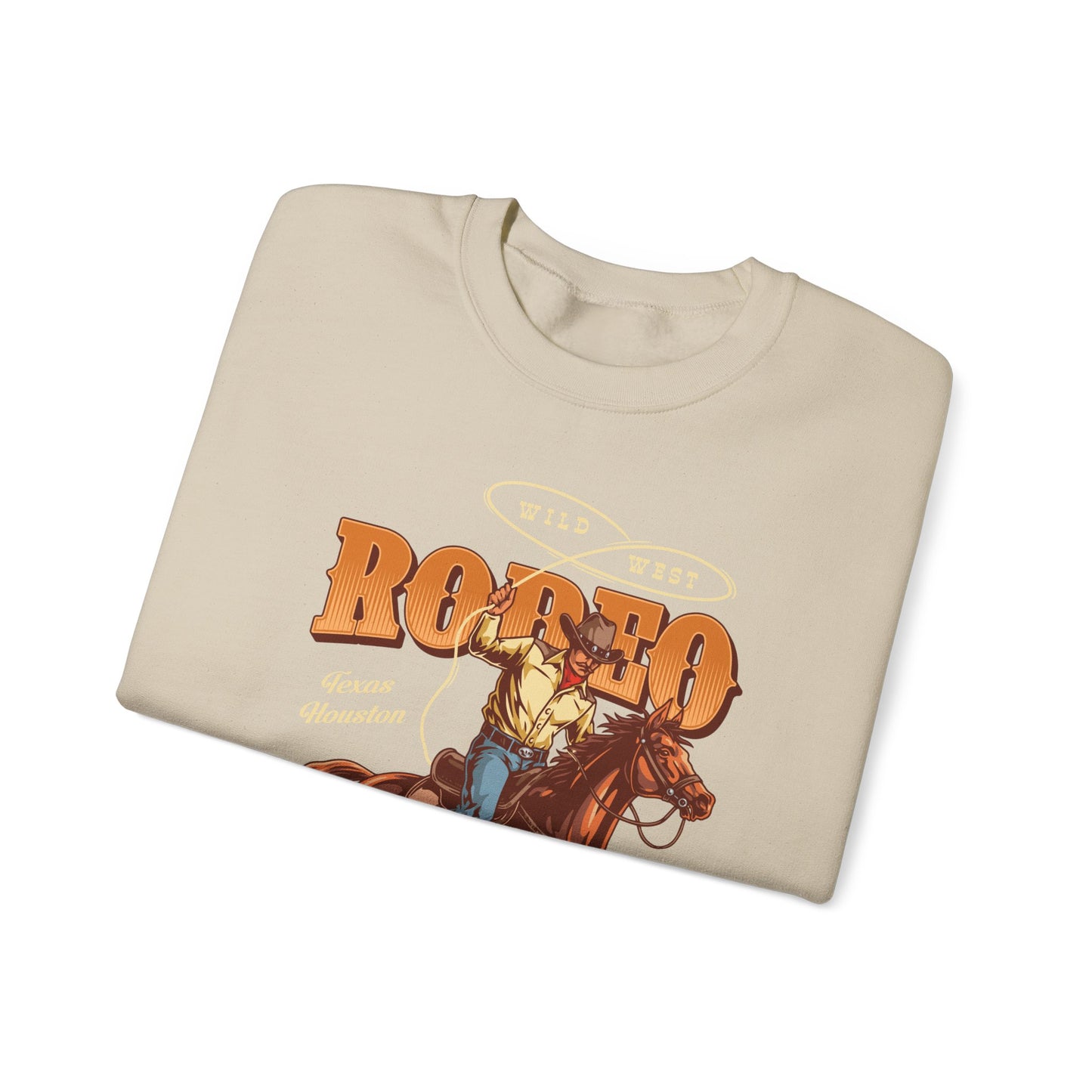Crewneck Sweatshirt - Wild West - Houston, Texas - American Rodeo Cowboy