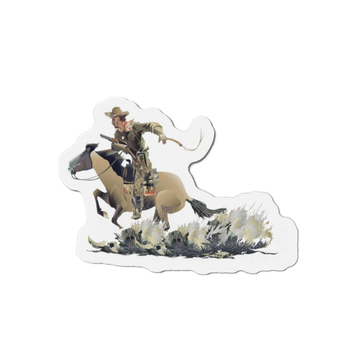 Wild West Cowboy Die-Cut Magnets, Equestrian Decor, Western Style Gifts, Kitchen Accessories, Home Fridge Decorations