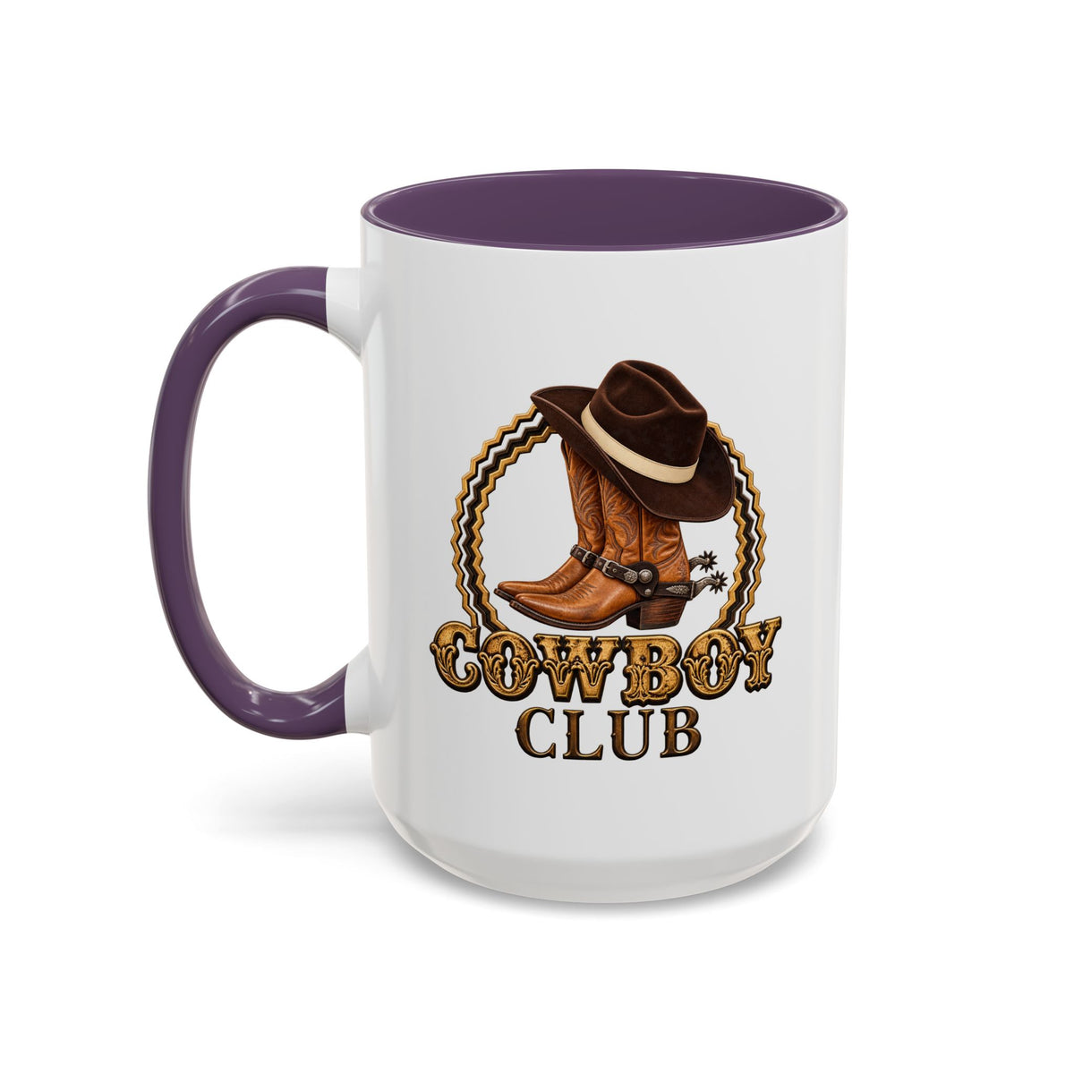 Accent Coffee Mug (11, 15oz) - Cowboys - Cowboy Club - Color - 3D Transparent