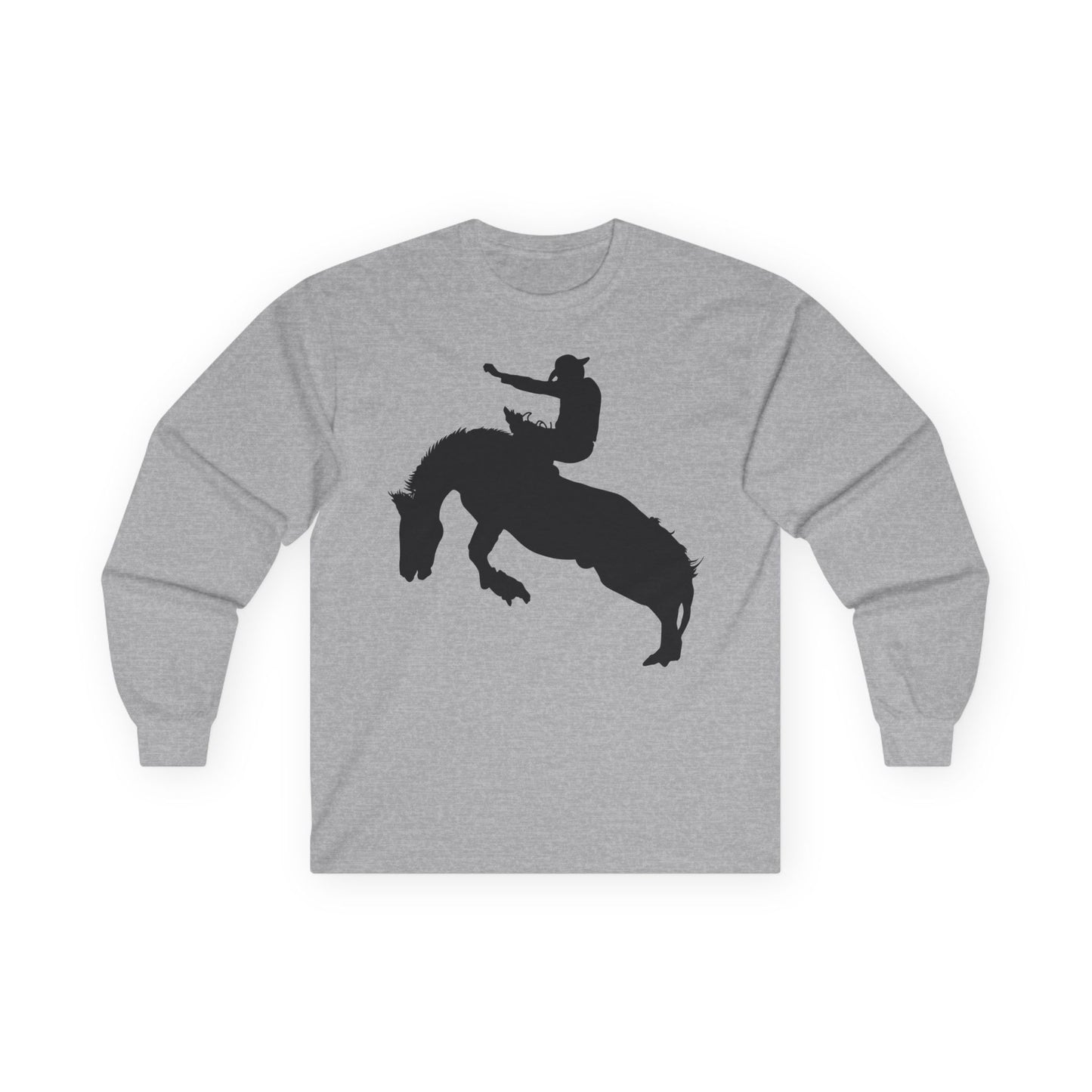 Unisex Ultra Cotton Long Sleeve Tee - Augusta - Rodeo - Silhouette