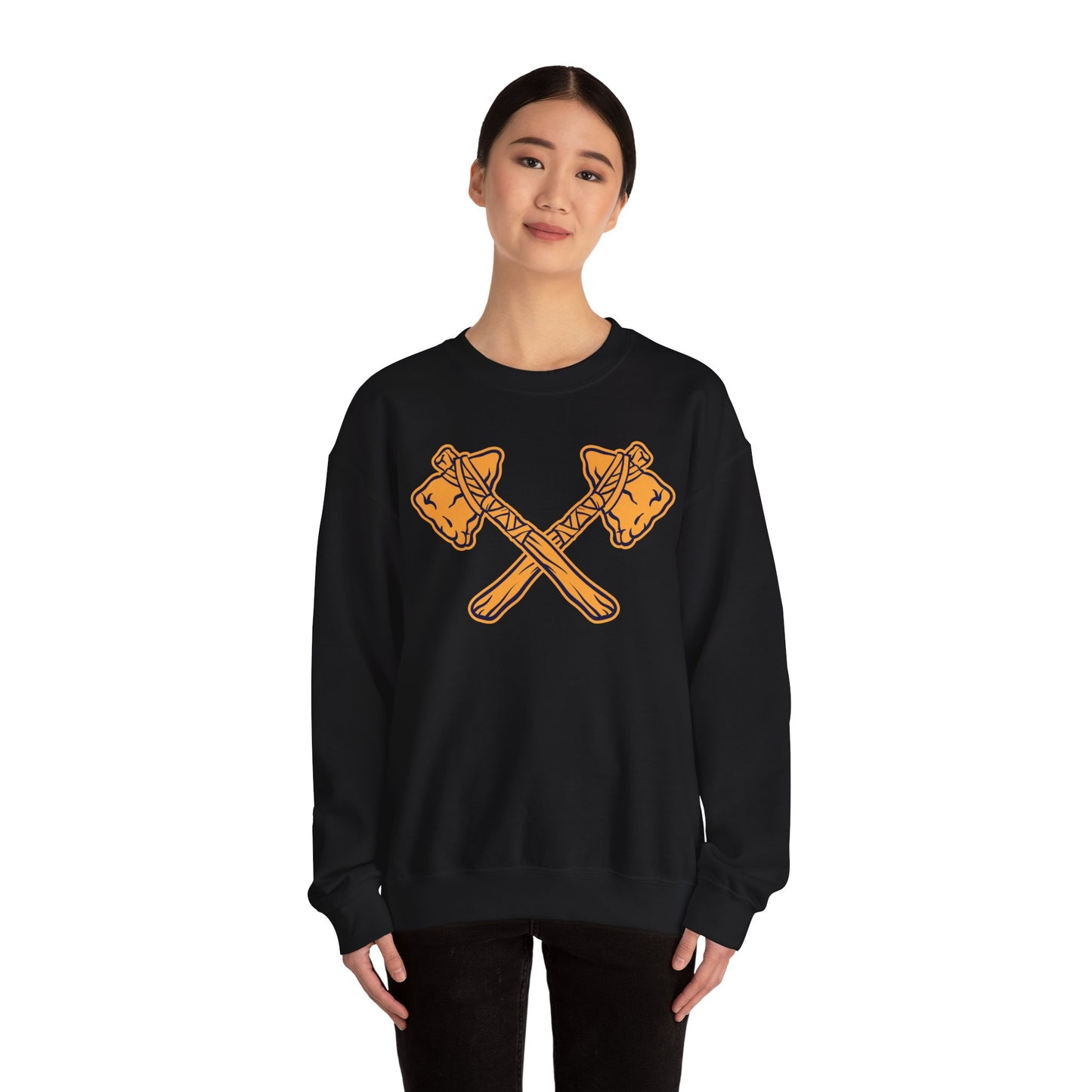 Crewneck Sweatshirt - Crossed Tomahawks