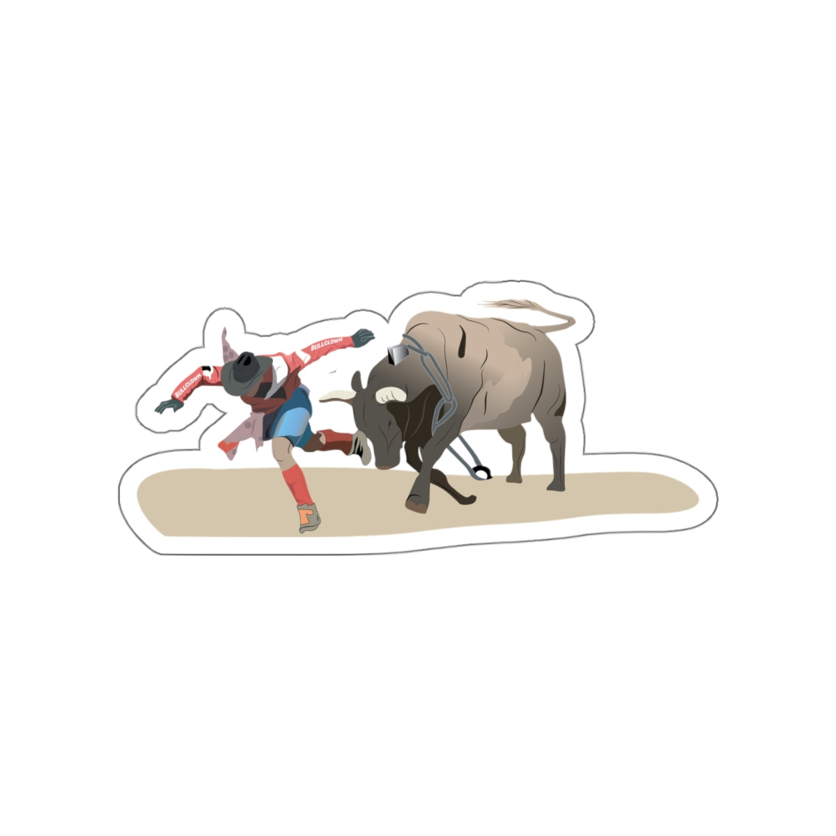 Die-cut stickers - Rodeo - Bull and Clown
