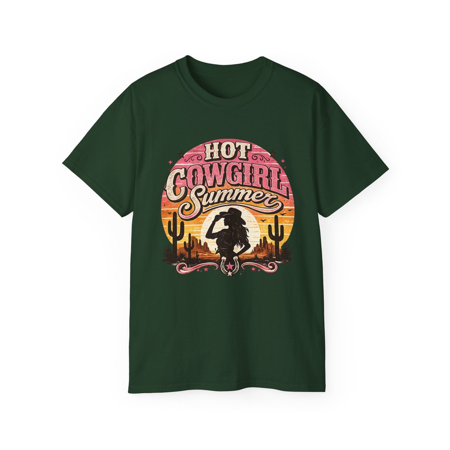 T-Shirt - Hot cowgirl summer at sunset