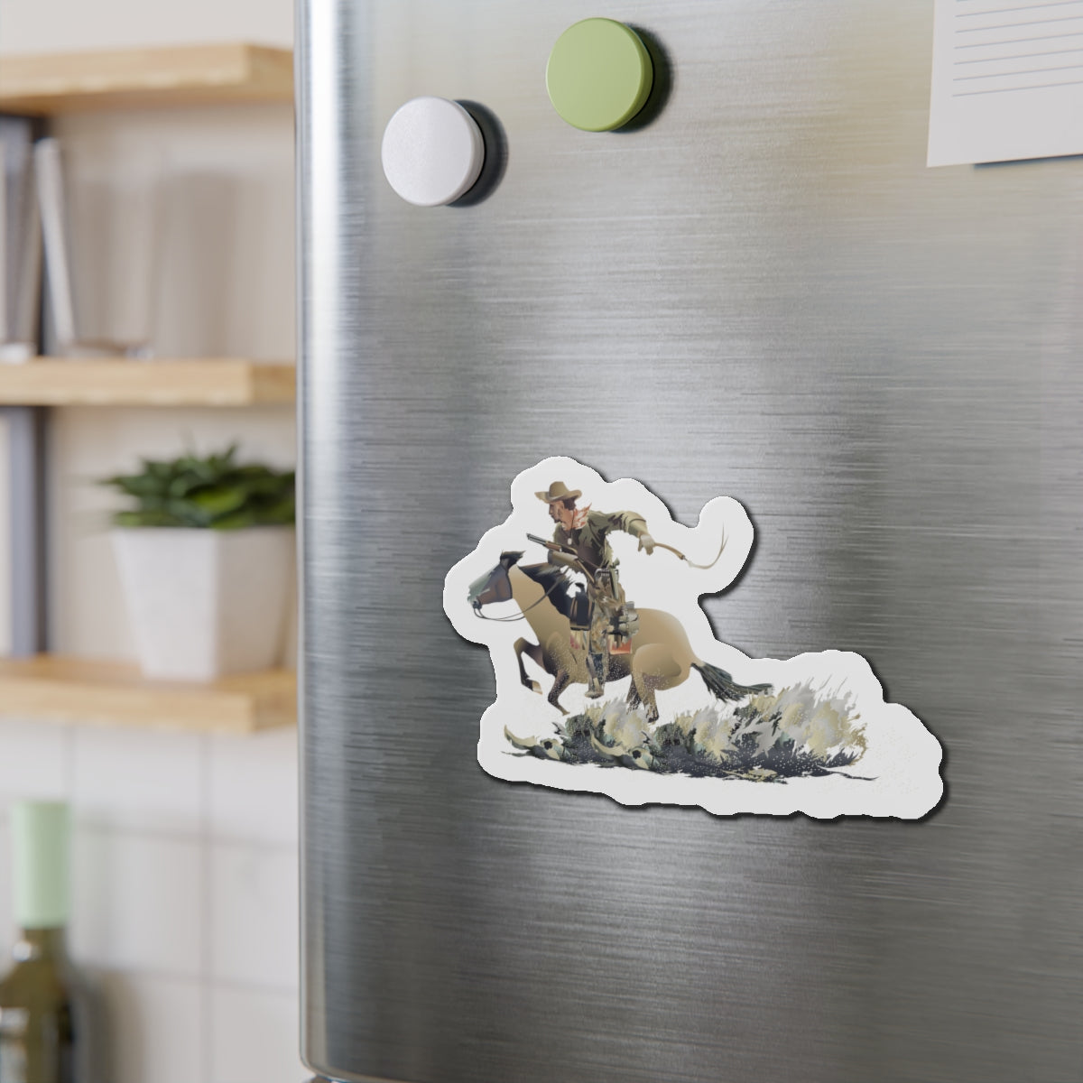 Wild West Cowboy Die-Cut Magnets, Equestrian Decor, Western Style Gifts, Kitchen Accessories, Home Fridge Decorations