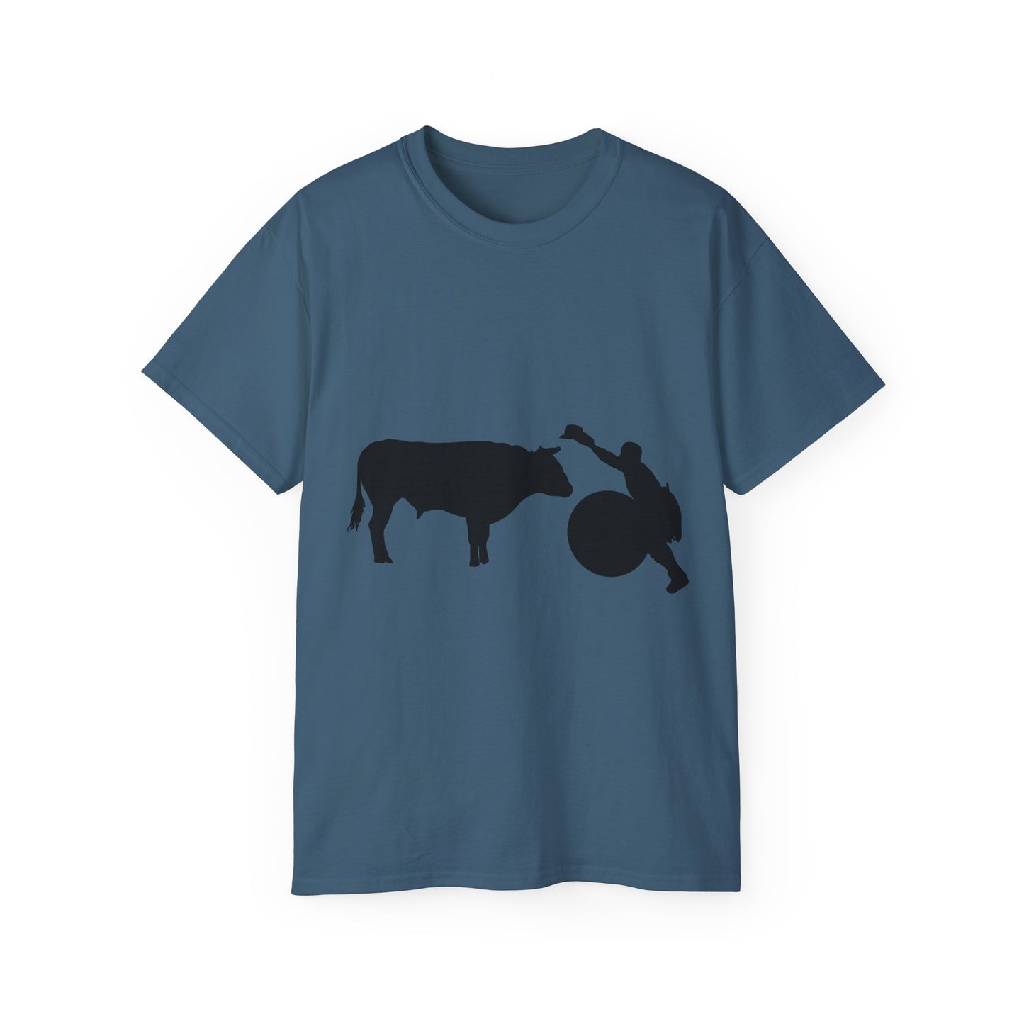 Unisex Ultra Cotton Tee - Clown and Bull - Silhouette - V2