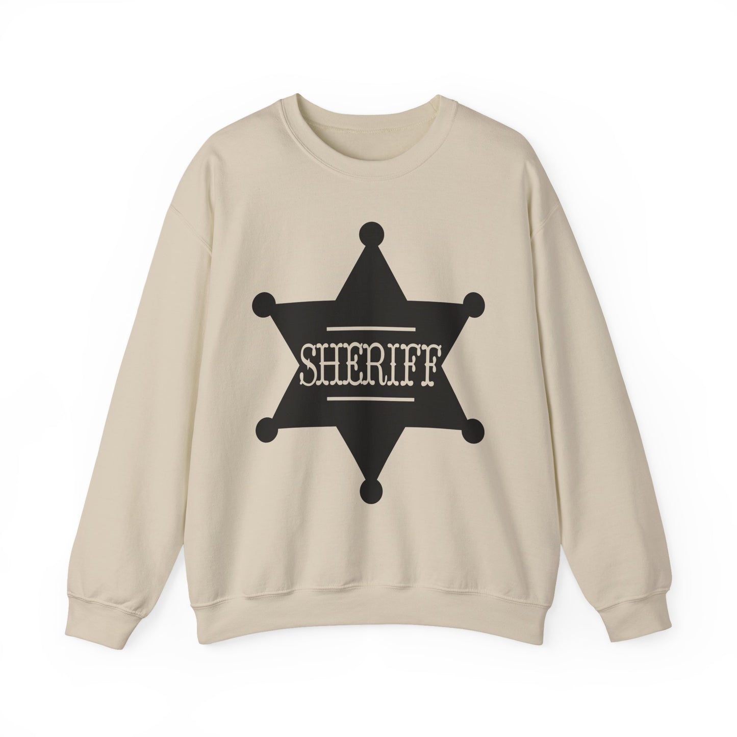 Crewneck Sweatshirt - Sheriff Badge w Txt Sheriff X 300