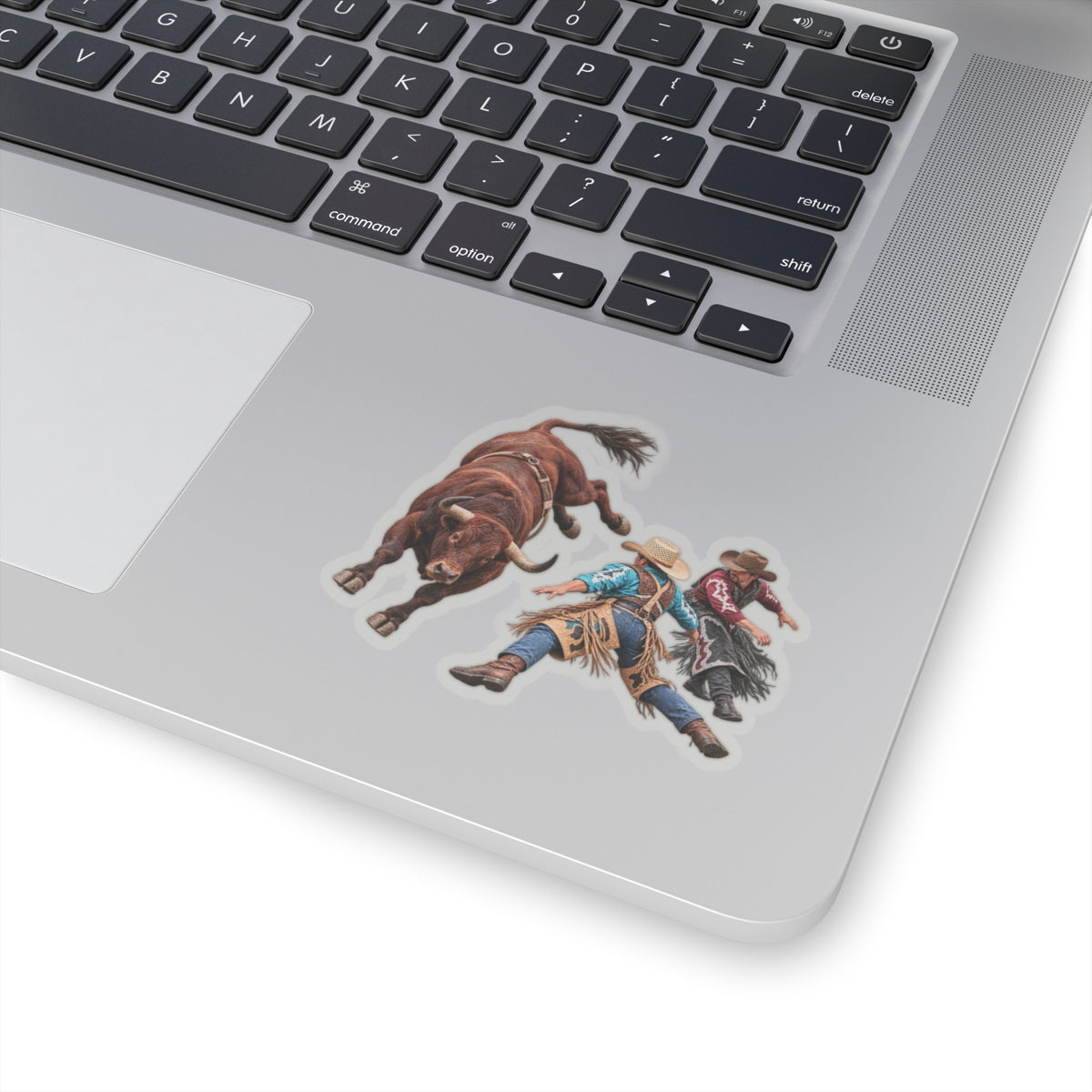 Kiss-Cut Stickers - Cowboys - Clowns and Brown Bull - without Text - 3D Transparent