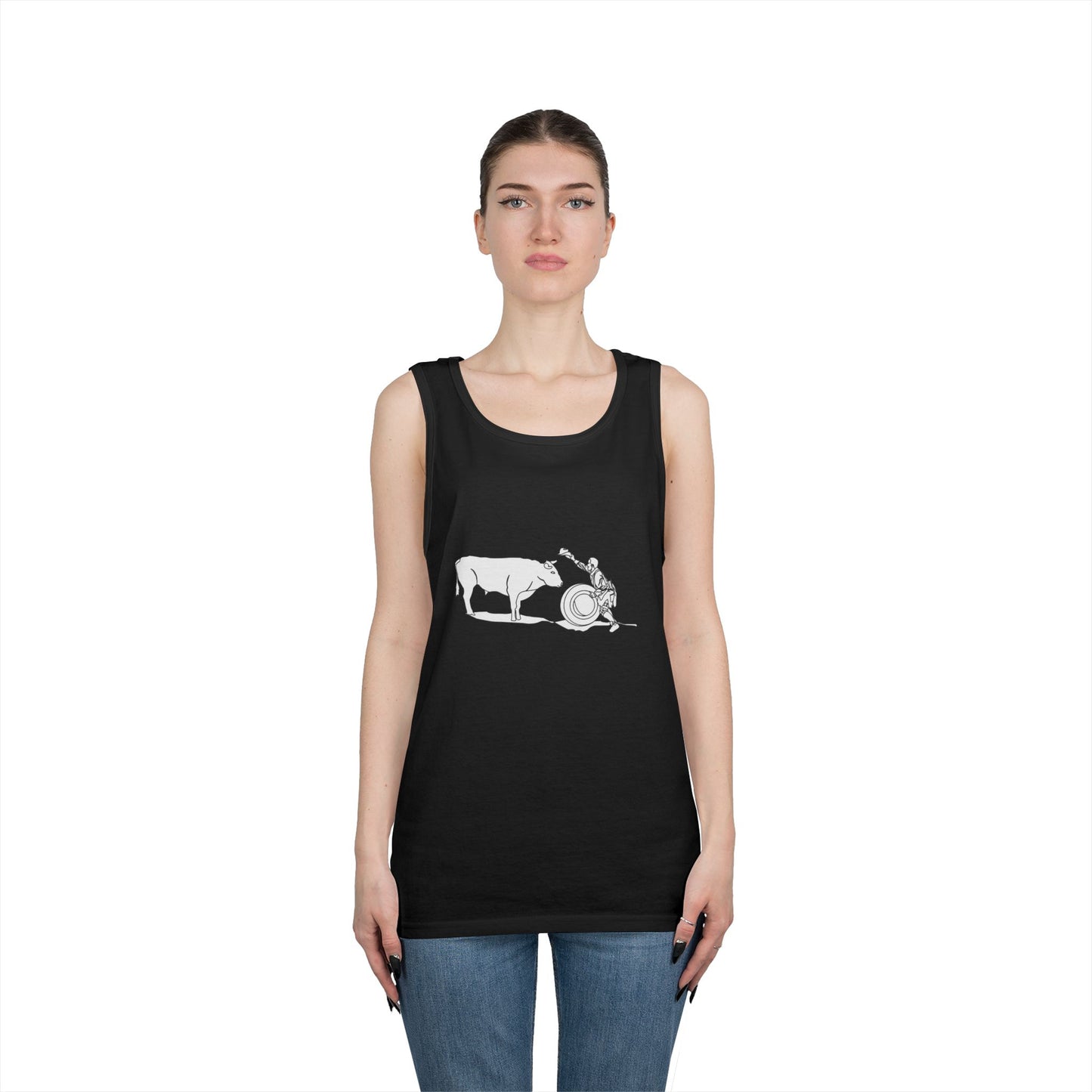 Unisex Heavy Cotton Tank Top - Clown and Bull - LA