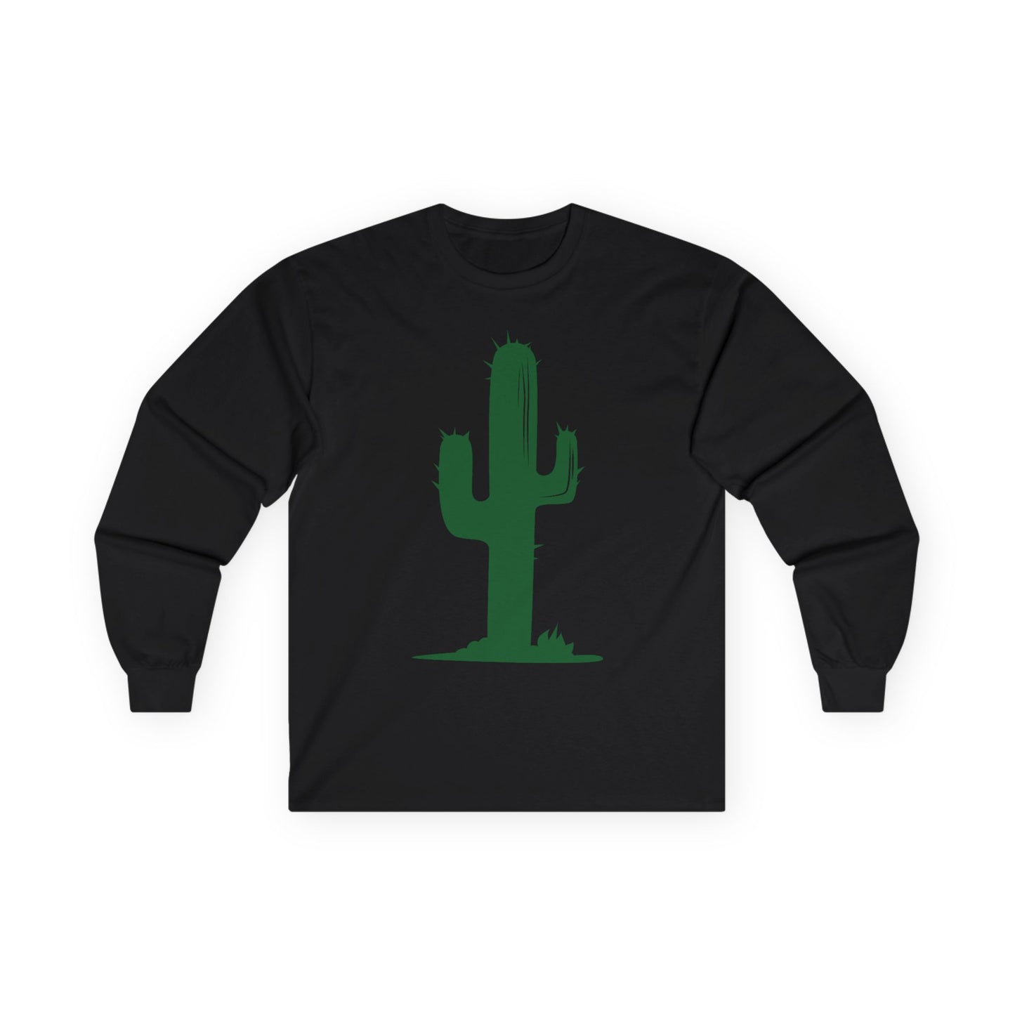 Unisex Ultra Cotton Long Sleeve Tee - Green Western Cactus X 300