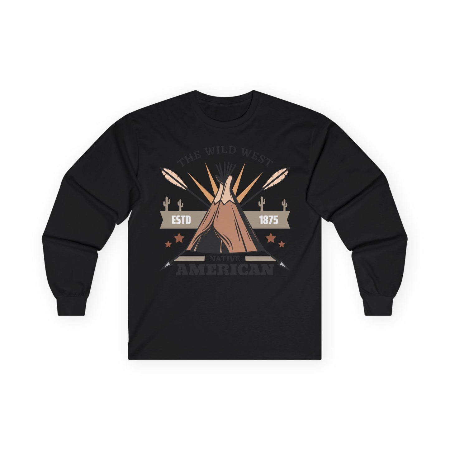 Unisex Ultra Cotton Long Sleeve Tee - The Wild West - Native American