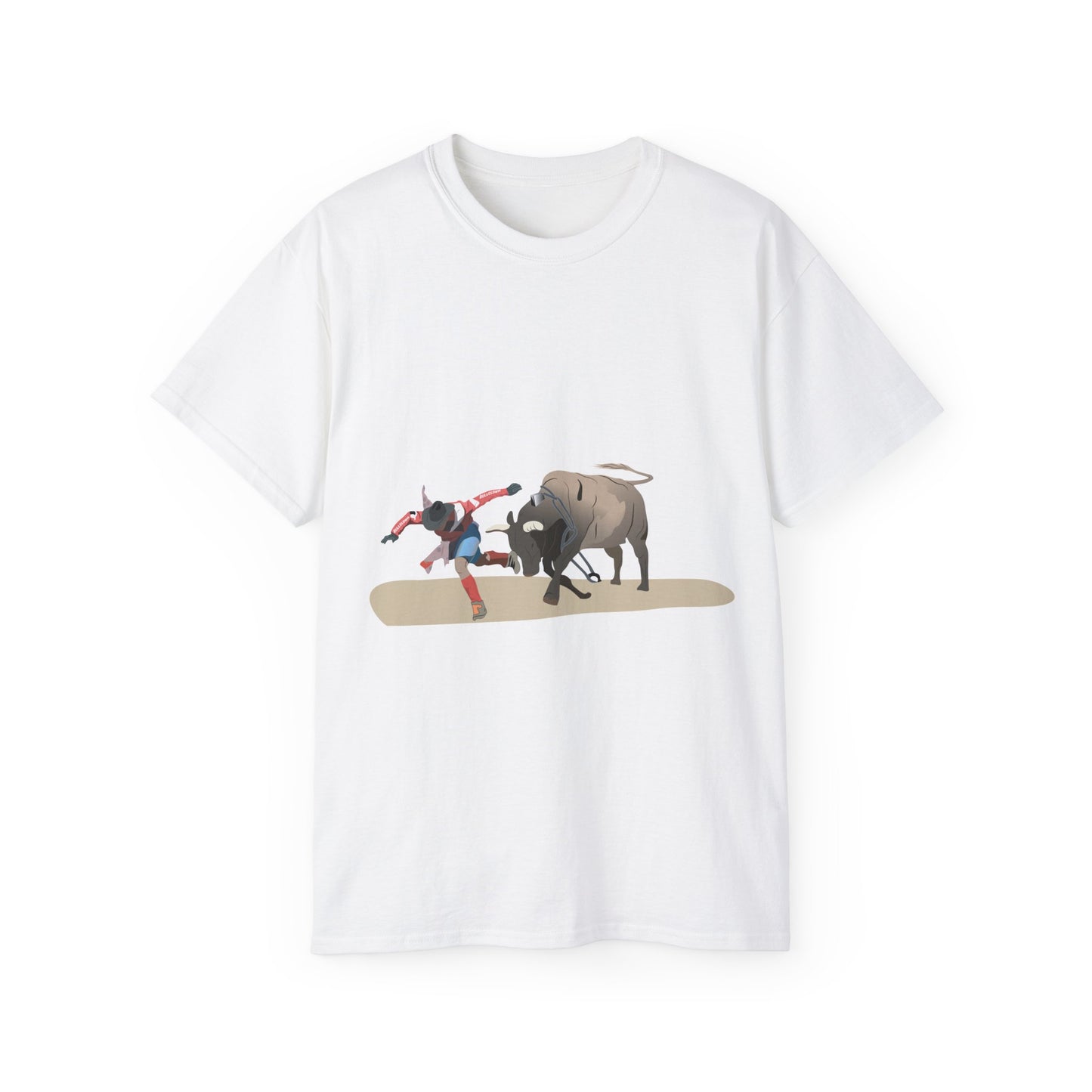 Unisex Ultra Cotton Tee - Rodeo - Bull and Clown
