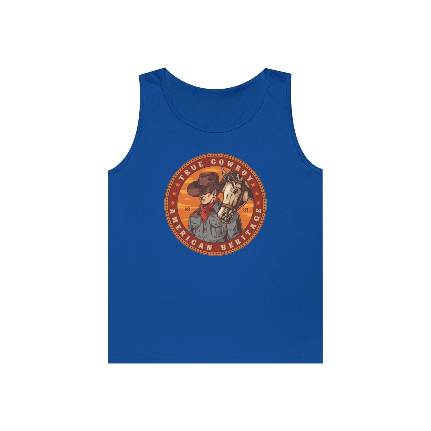 Unisex Heavy Cotton Tank Top - True Cowboy - American Heritage