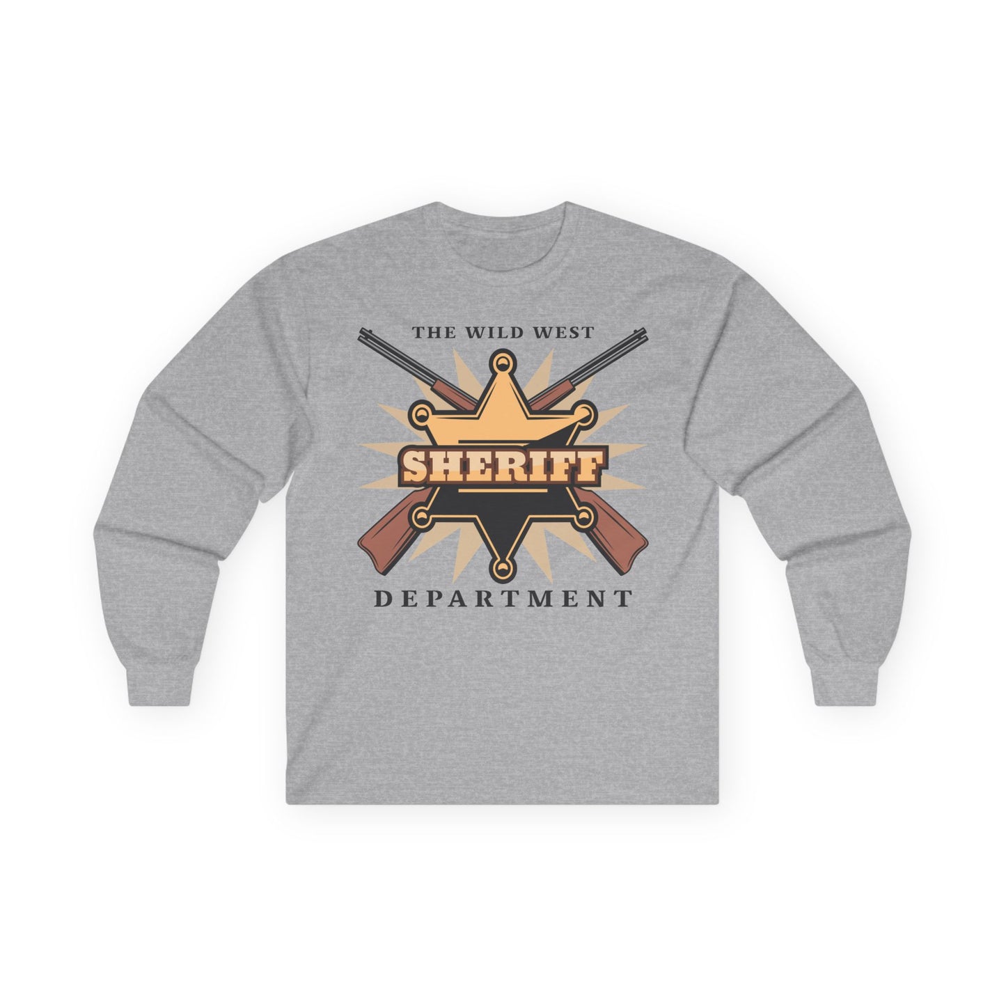 Unisex Ultra Cotton Long Sleeve Tee - Western Cowboy - The Wild West - Sheriff Department