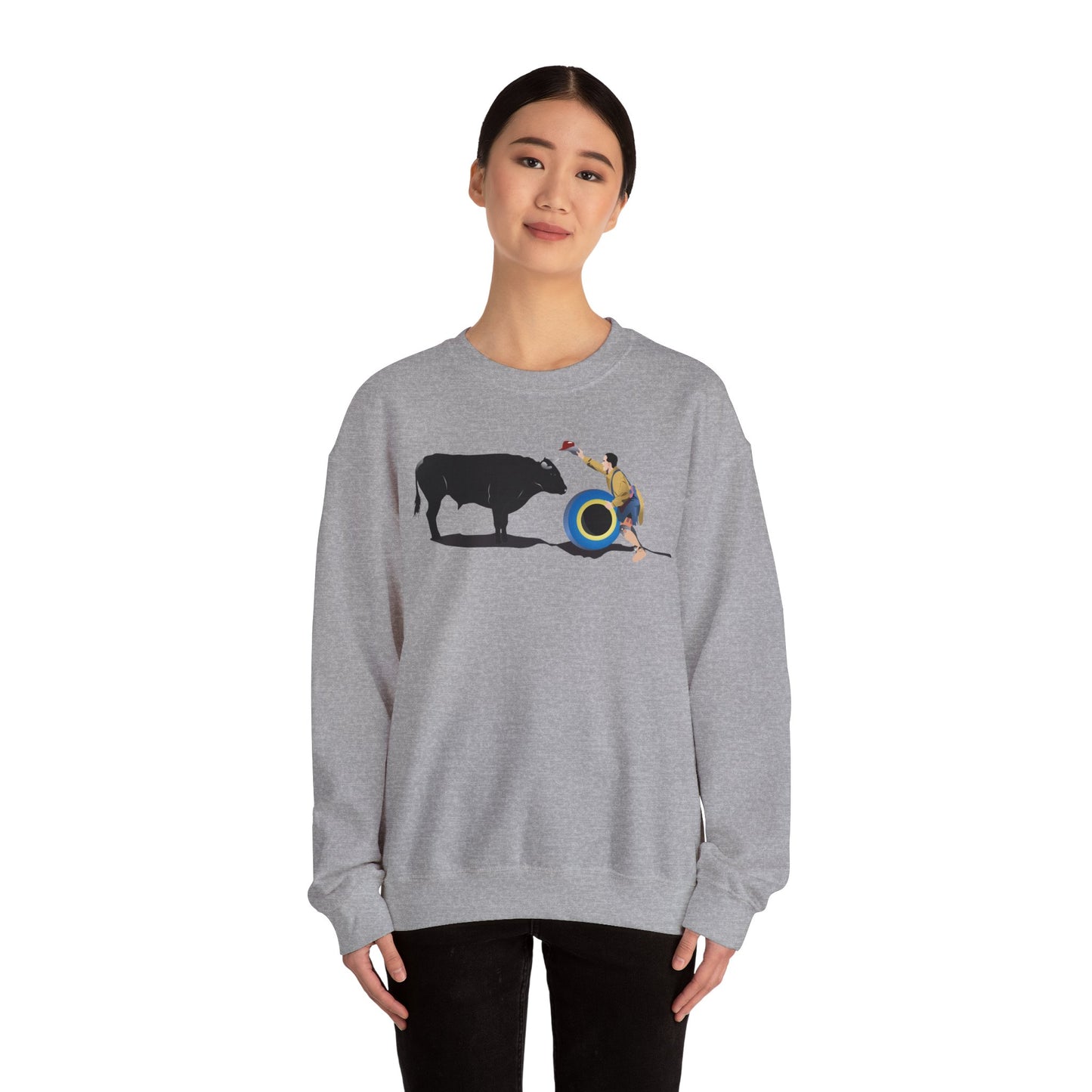 Crewneck Sweatshirt - Clown and Bull