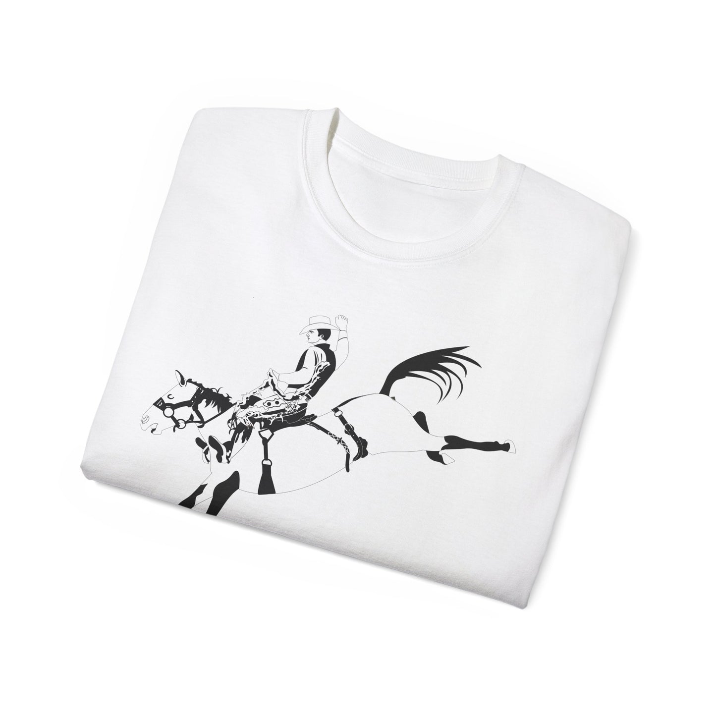 Unisex Ultra Cotton Tee - Cowboy - Bronco Buster - BW