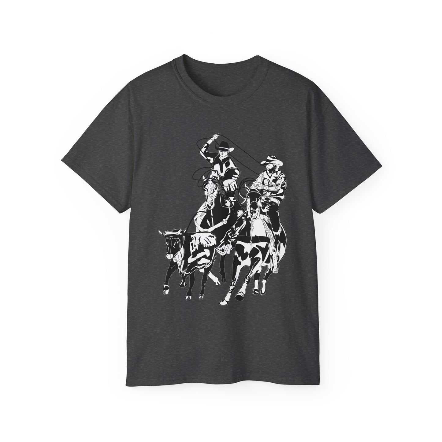 Unisex Ultra Cotton Tee - California Rodeo - Salinas Team Roping - BW
