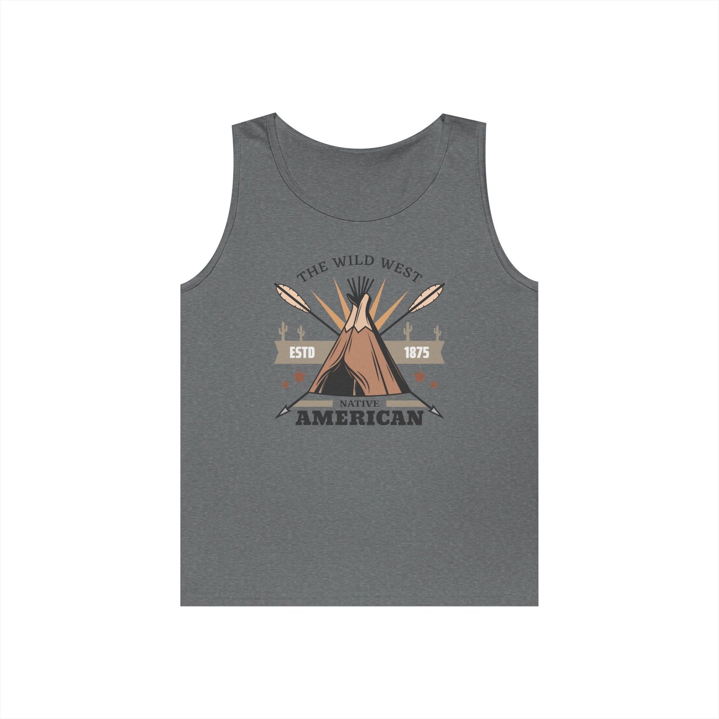 Unisex Heavy Cotton Tank Top - The Wild West - Native American
