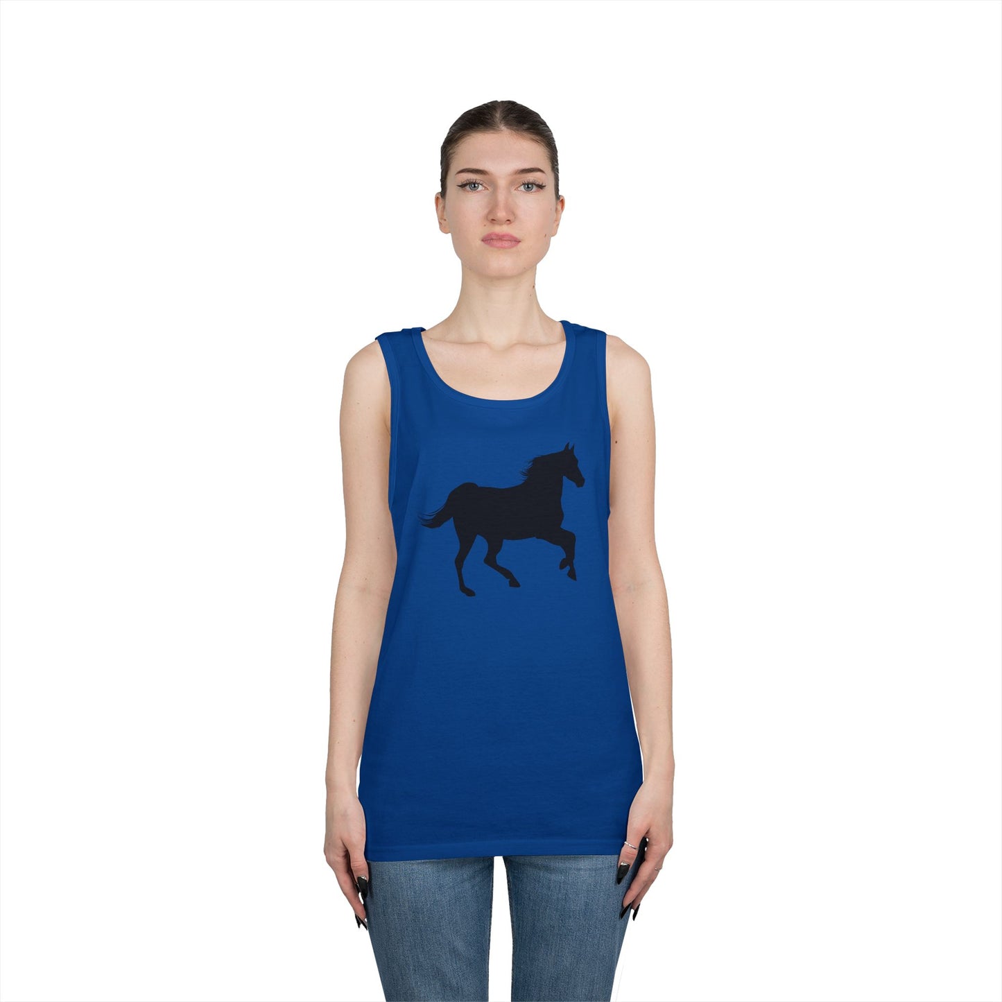 Unisex Heavy Cotton Tank Top - Wild Horse - Prancing X 300