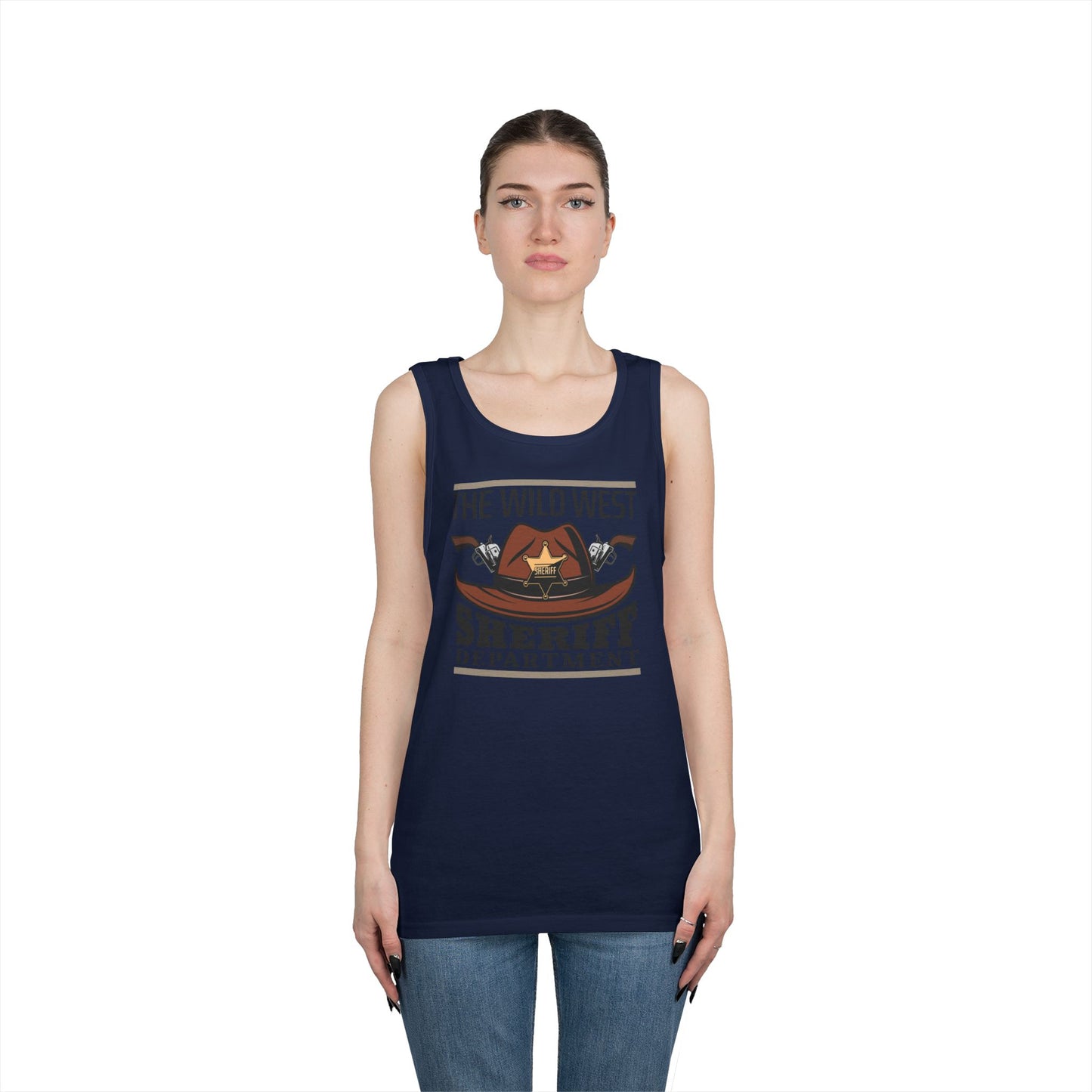 Unisex Heavy Cotton Tank Top - The Wild West - Sheriff Department