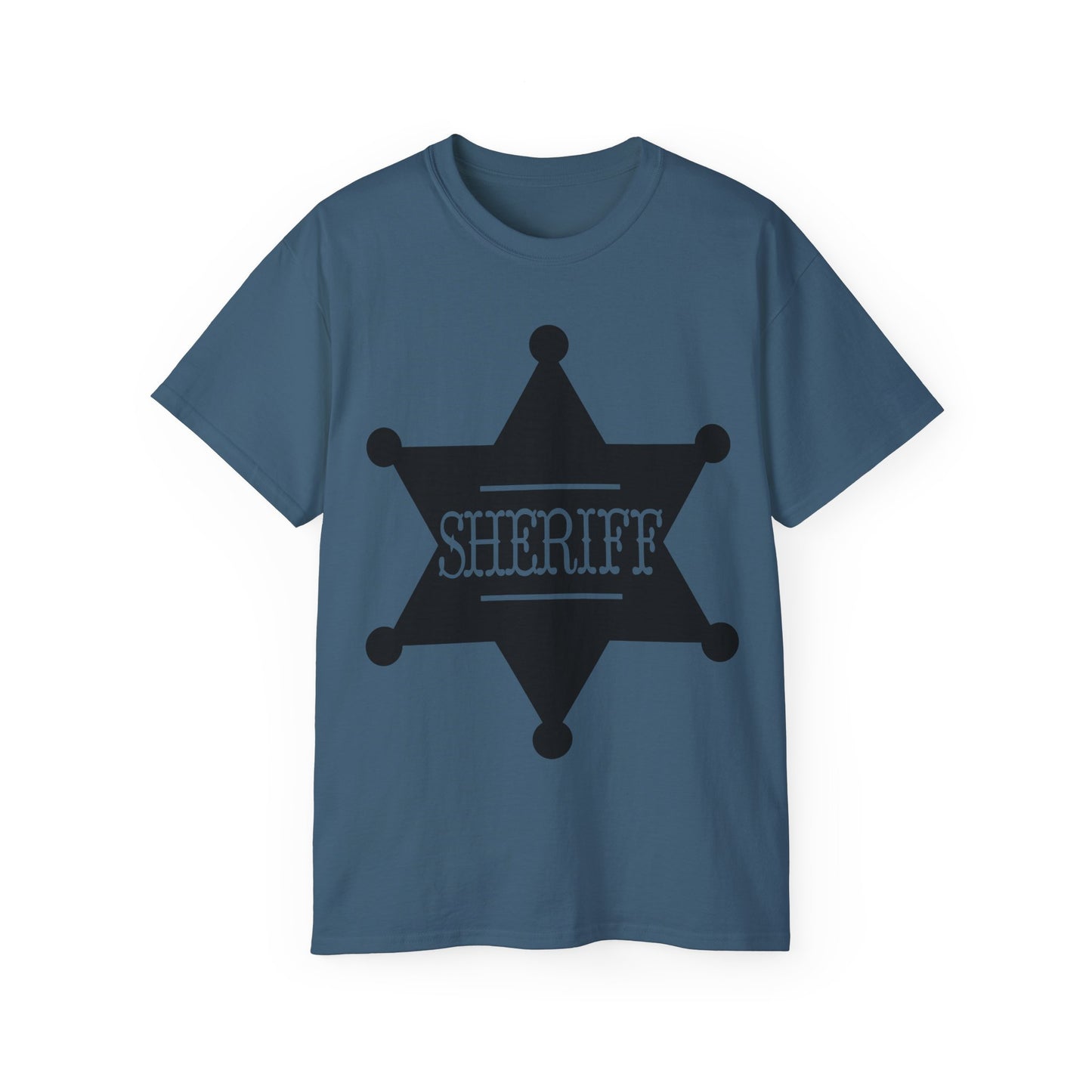 Unisex Ultra Cotton Tee - Sheriff Badge w Txt Sheriff X 300
