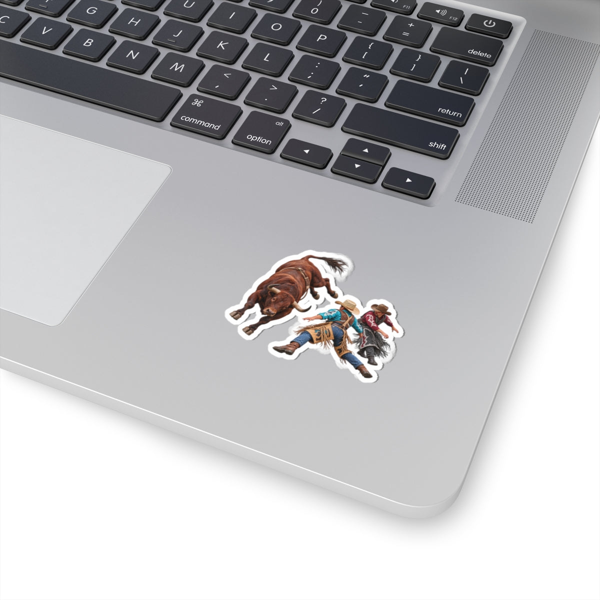Kiss-Cut Stickers - Cowboys - Clowns and Brown Bull - without Text - 3D Transparent