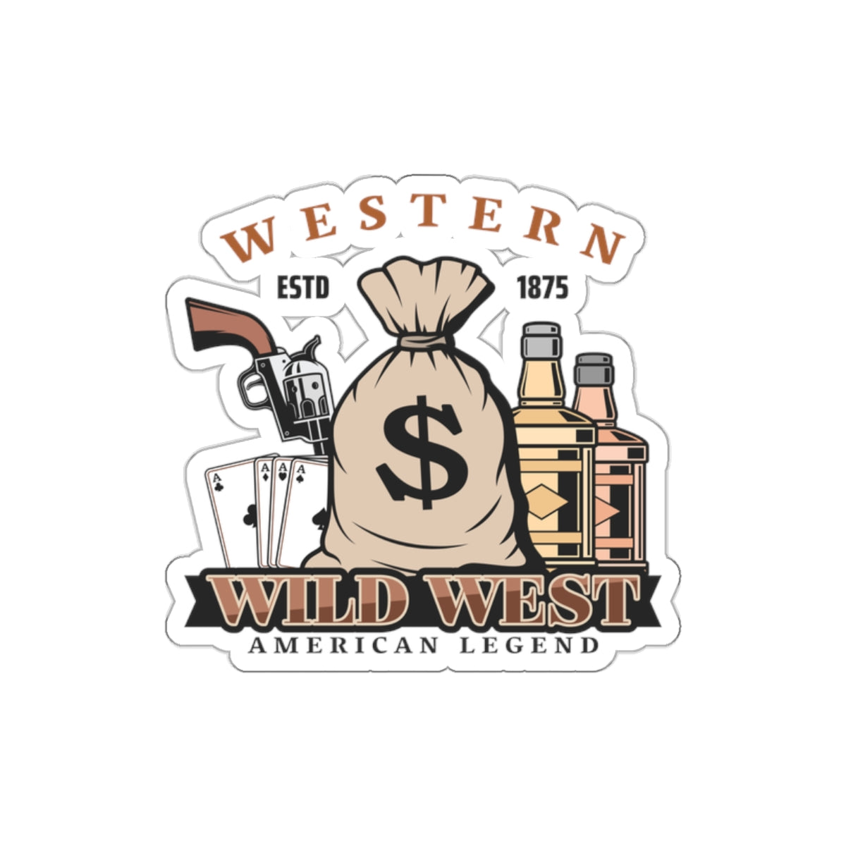 Die-cut stickers - Western - Wild West - American Legend