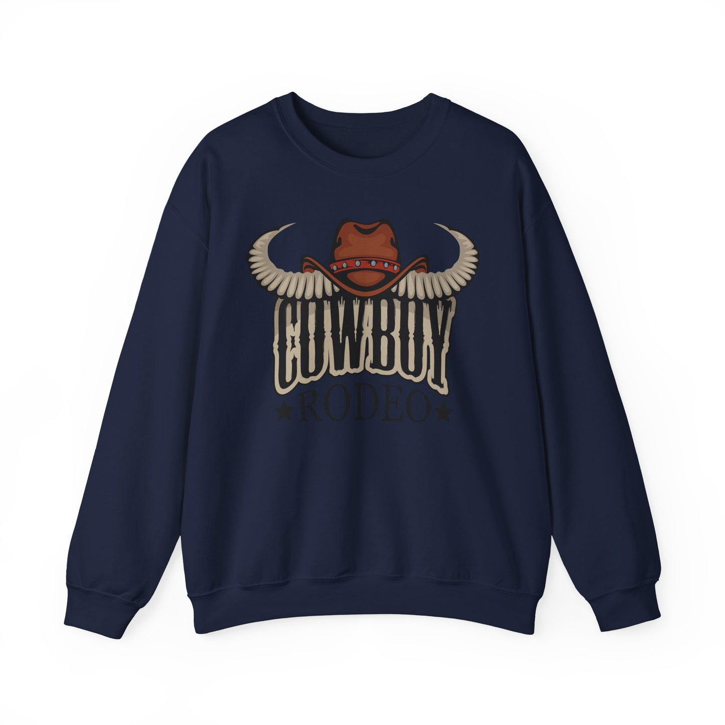Crewneck Sweatshirt - Cowboy Rodeo - Horn