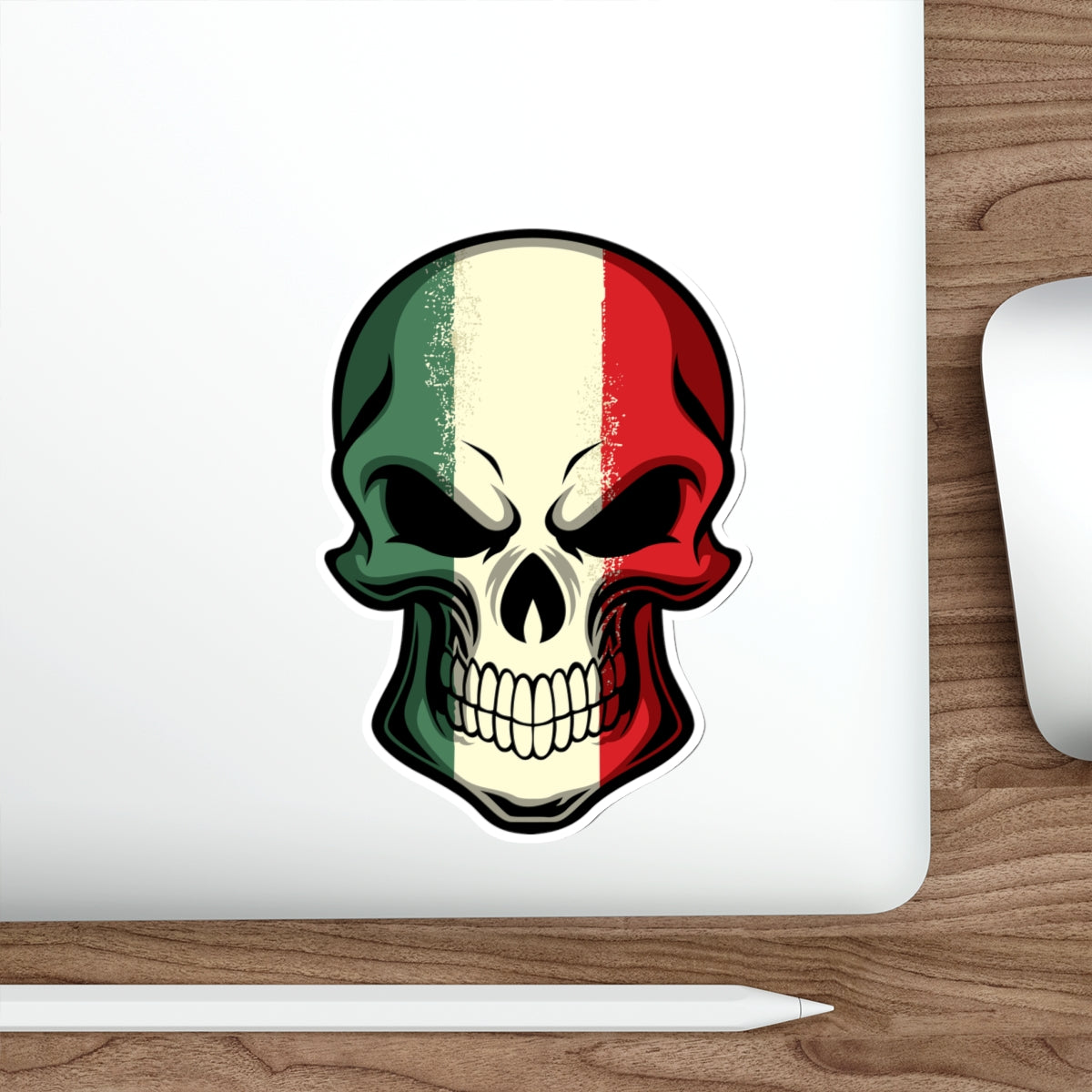Die-cut stickers - Red White Green Skull