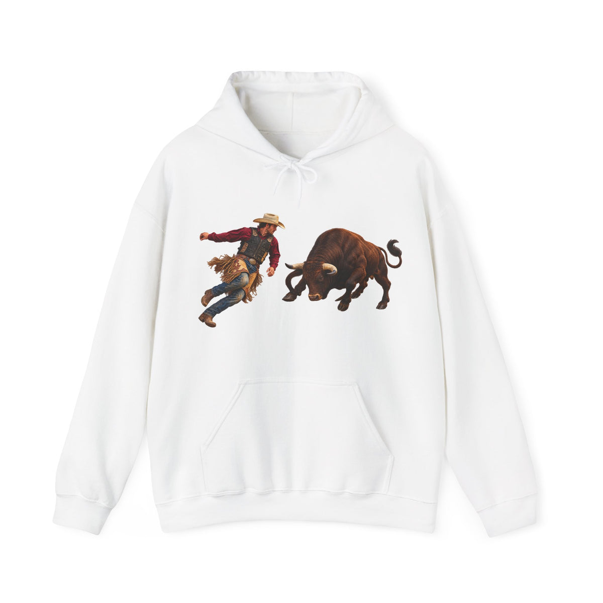 Hoodie — Cowboys - Cowboy and Bull - Color - 3D Transparent