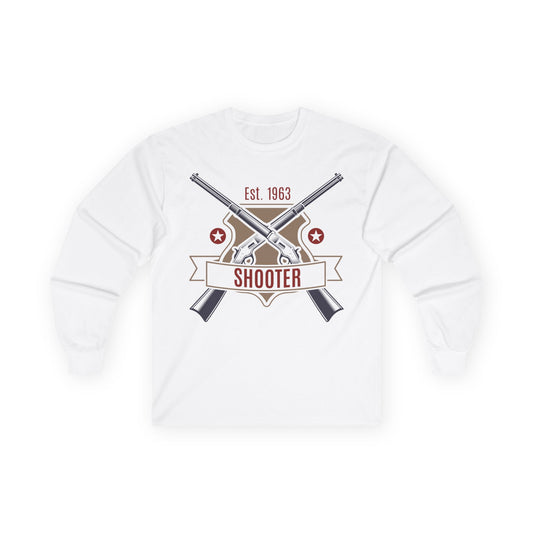 Unisex Ultra Cotton Long Sleeve Tee - Shooter - Revolver