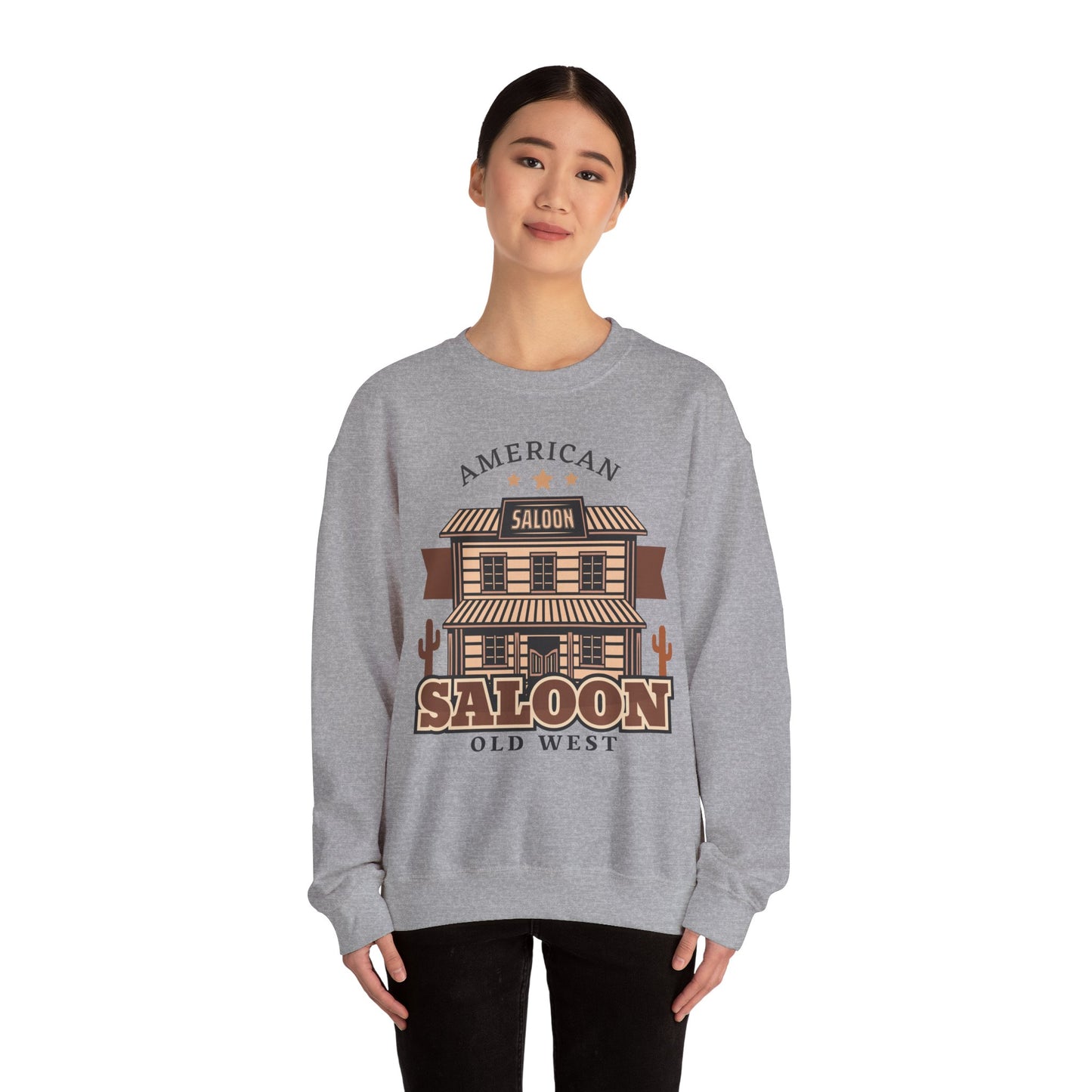 Crewneck Sweatshirt - American Cowboy - Saloon - Wild West