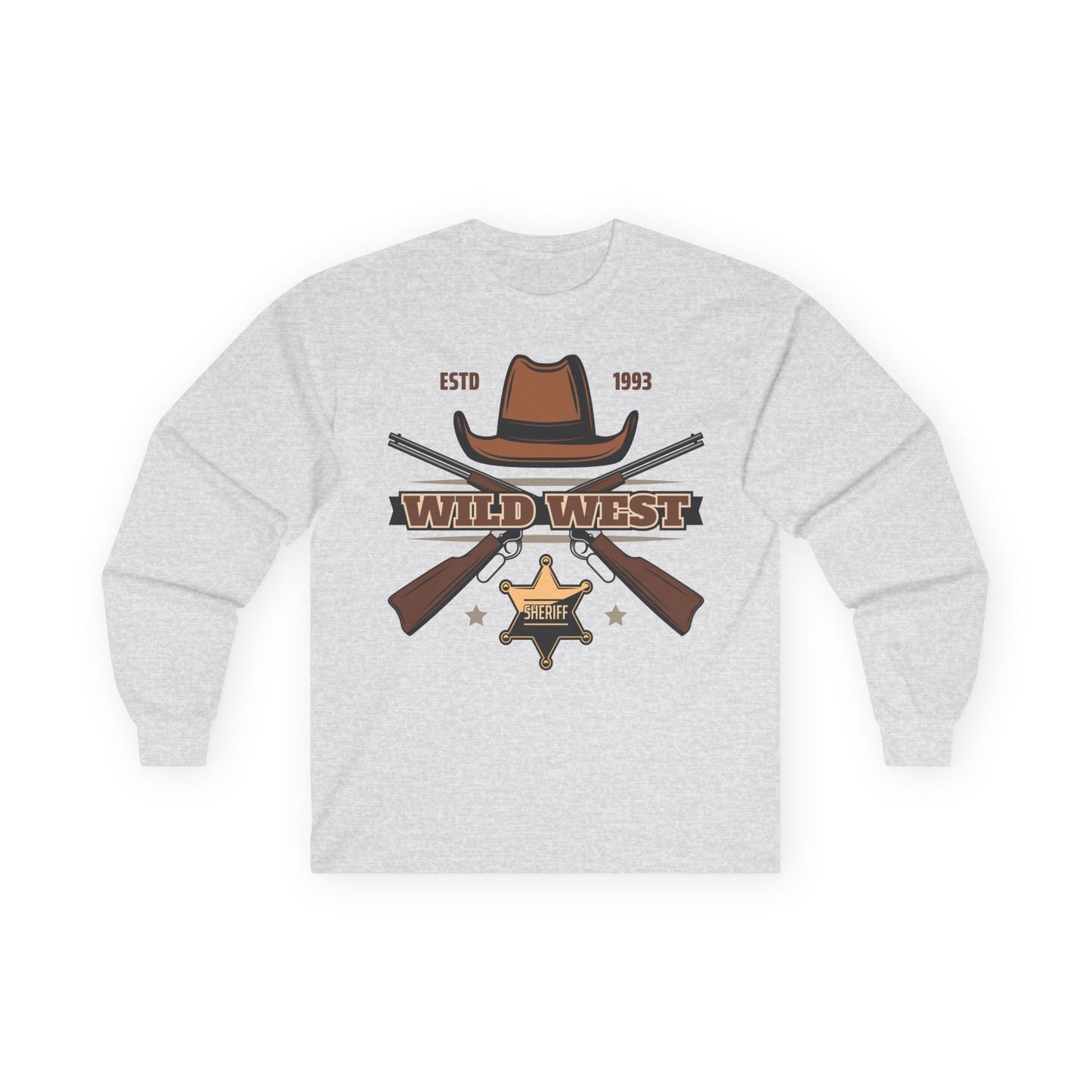 Unisex Ultra Cotton Long Sleeve Tee - Wild West - Sheriff