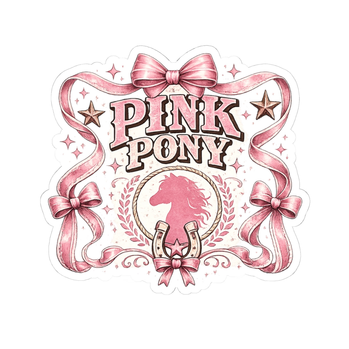 Kiss-Cut Sticker — Pink Pony Club