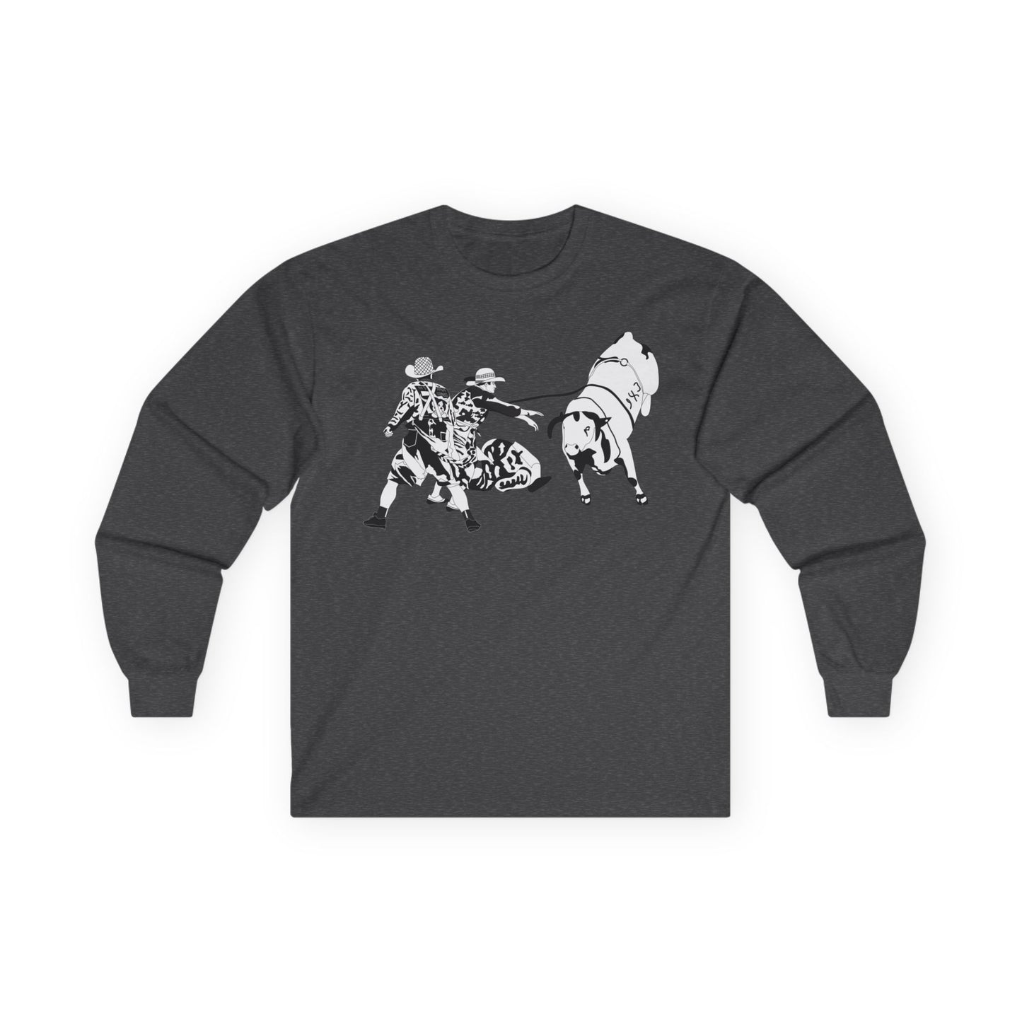 Unisex Ultra Cotton Long Sleeve Tee - Clowns and Bull - BW