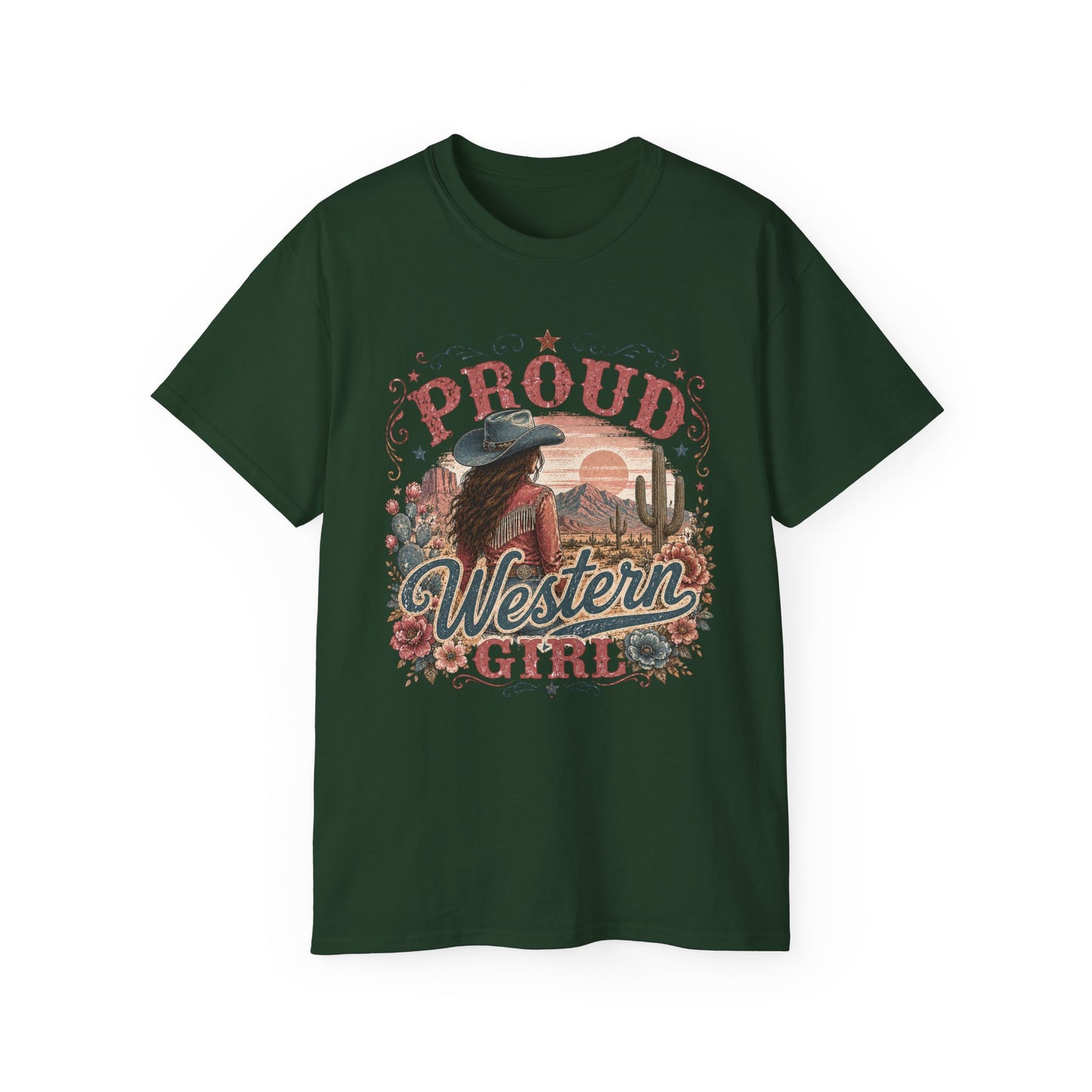 T-Shirt - Proud western girl in the desert