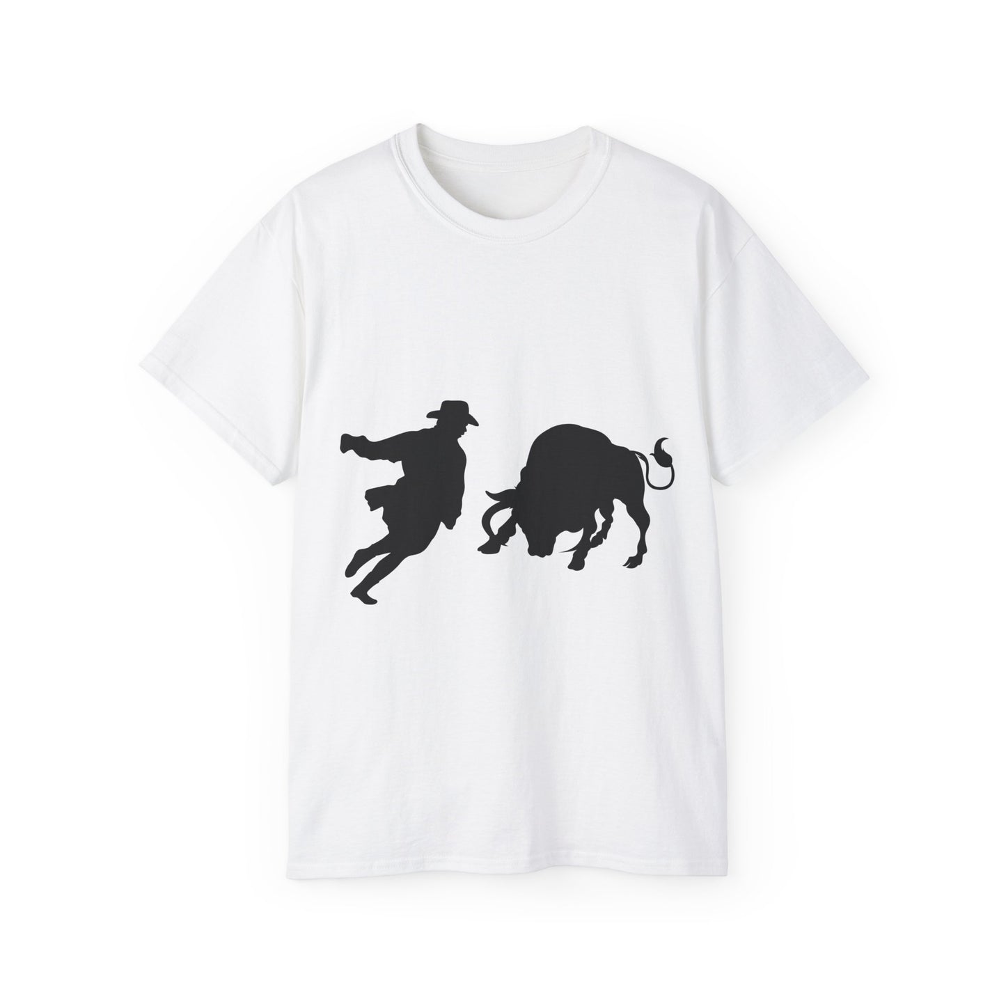 Unisex Ultra Cotton Tee - Clown and Bull - Silhouette