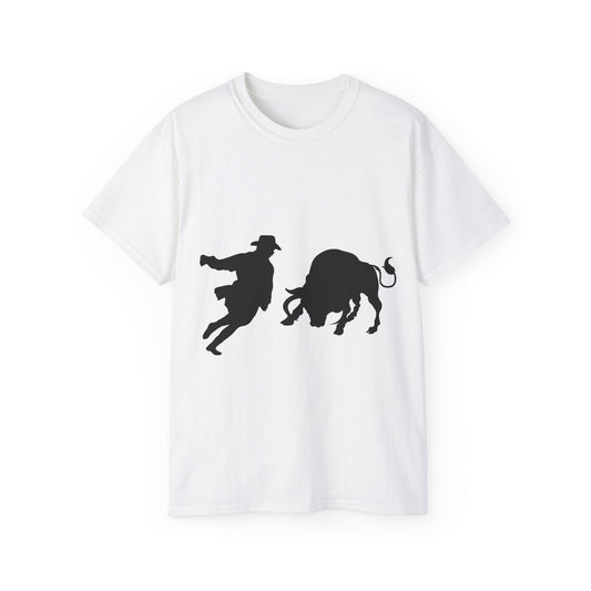 Unisex Ultra Cotton Tee - Clown and Bull - Silhouette