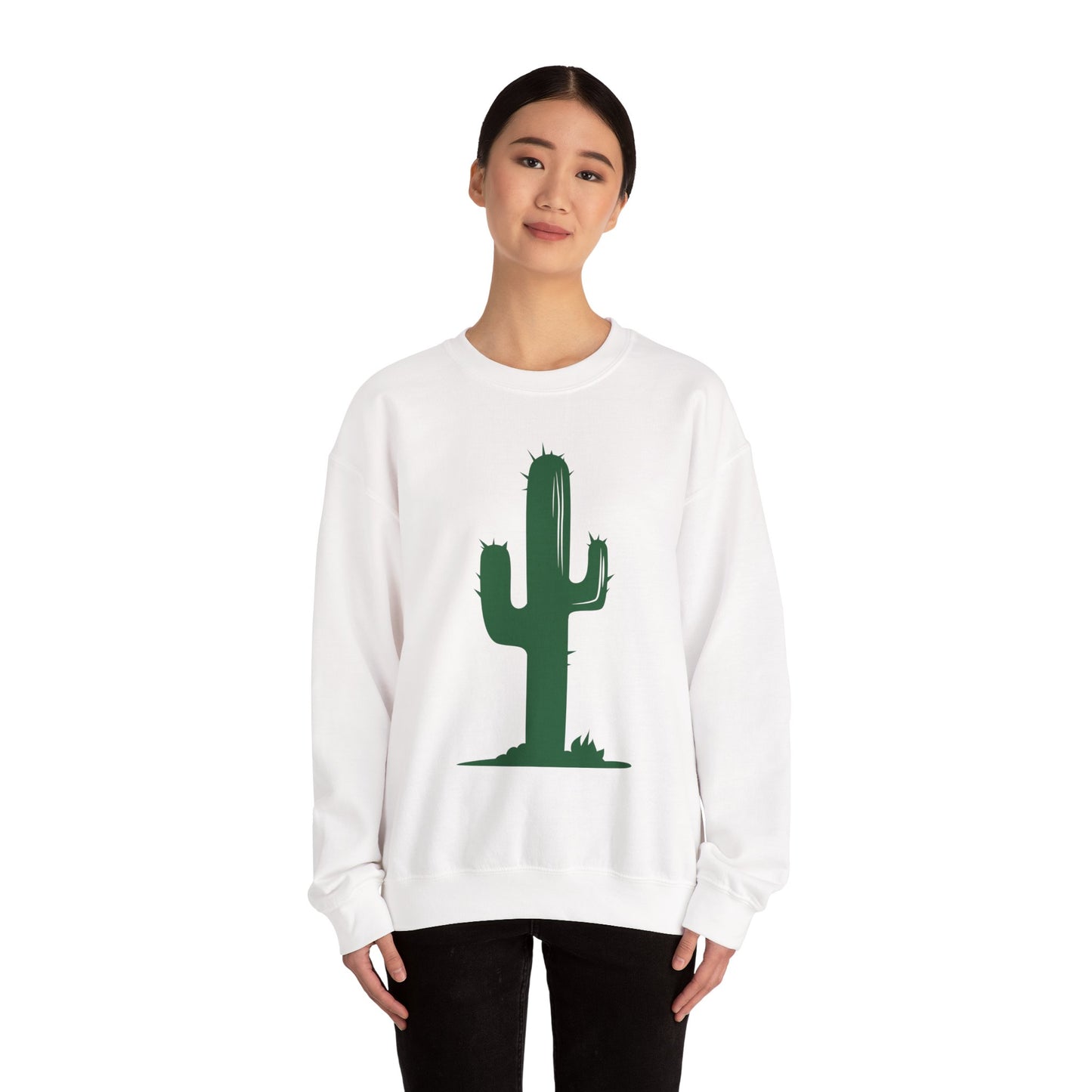 Crewneck Sweatshirt - Green Western Cactus X 300