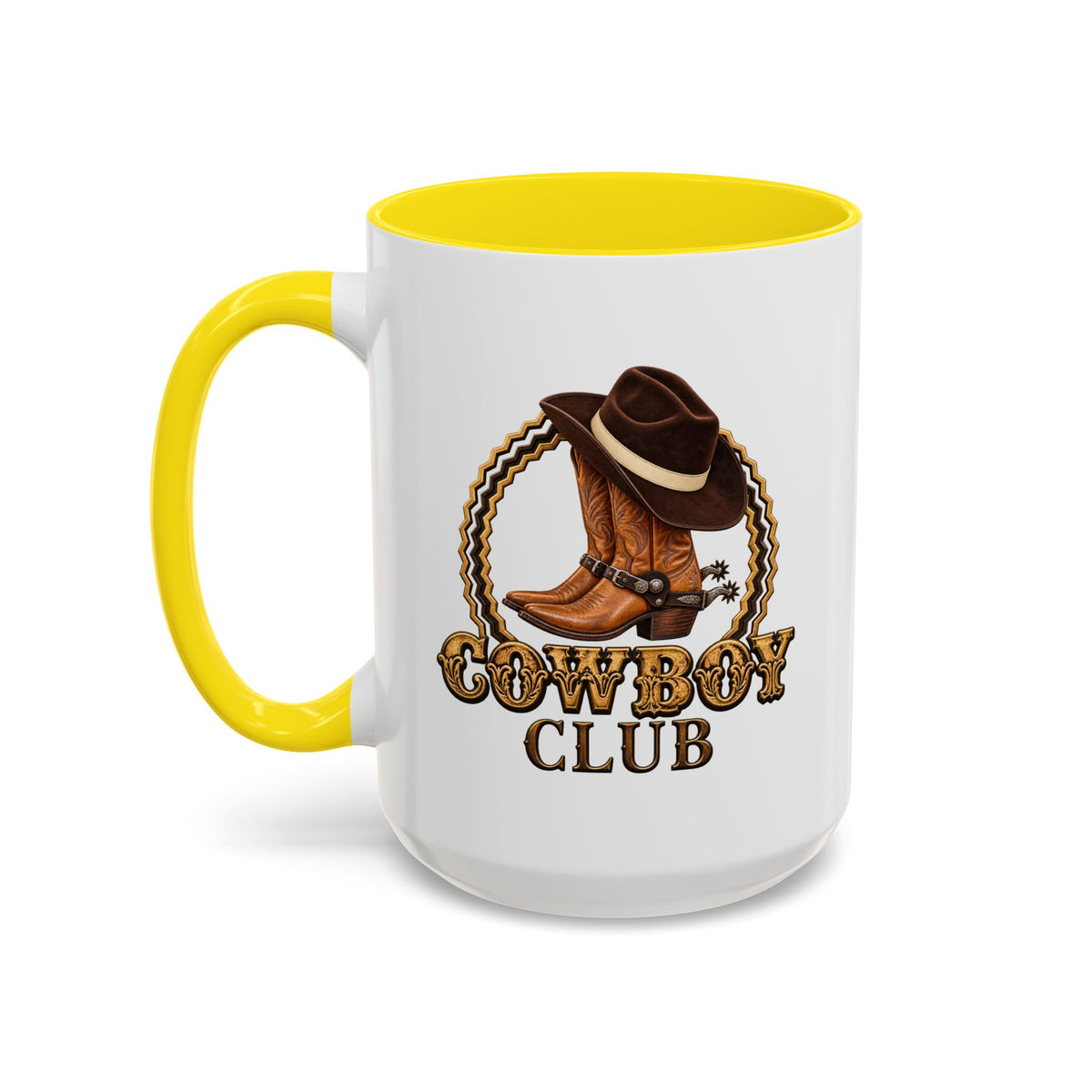 Accent Coffee Mug (11, 15oz) - Cowboys - Cowboy Club - Color - 3D Transparent