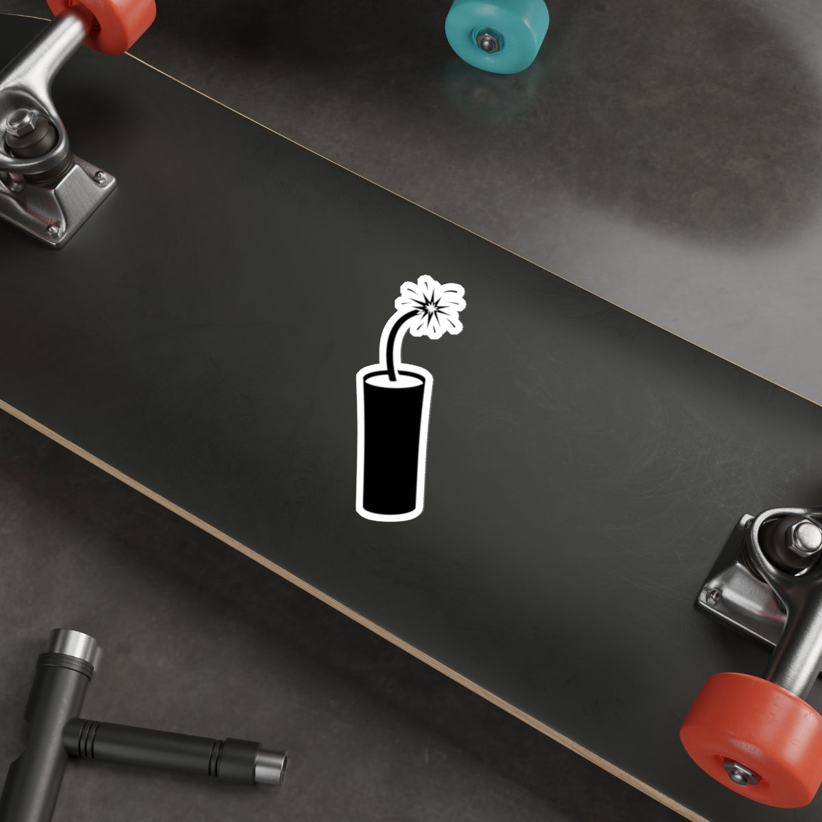 Die-cut stickers - Dynamite Stick w Burng Fuse X 300