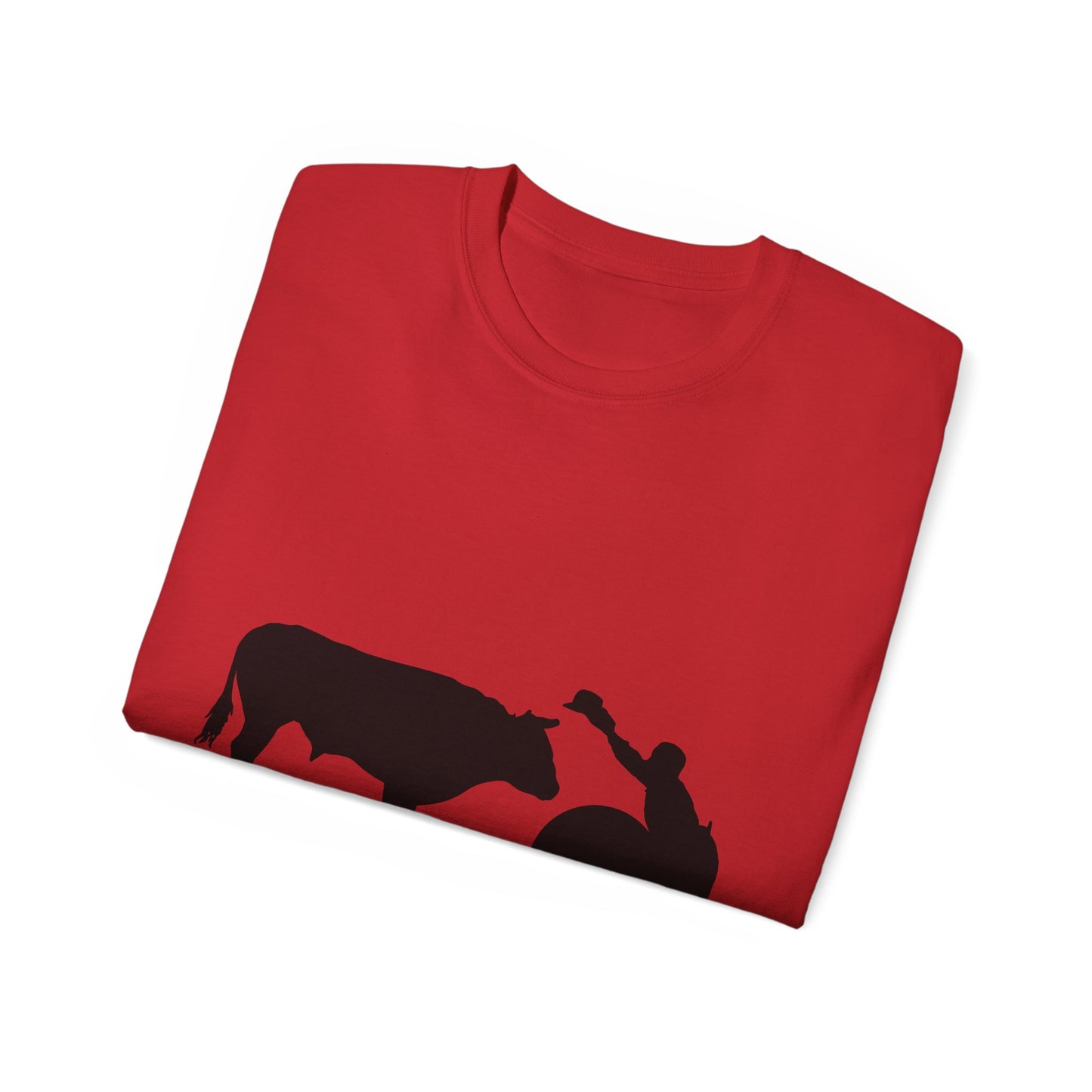 Unisex Ultra Cotton Tee - Clown and Bull - Silhouette - V2